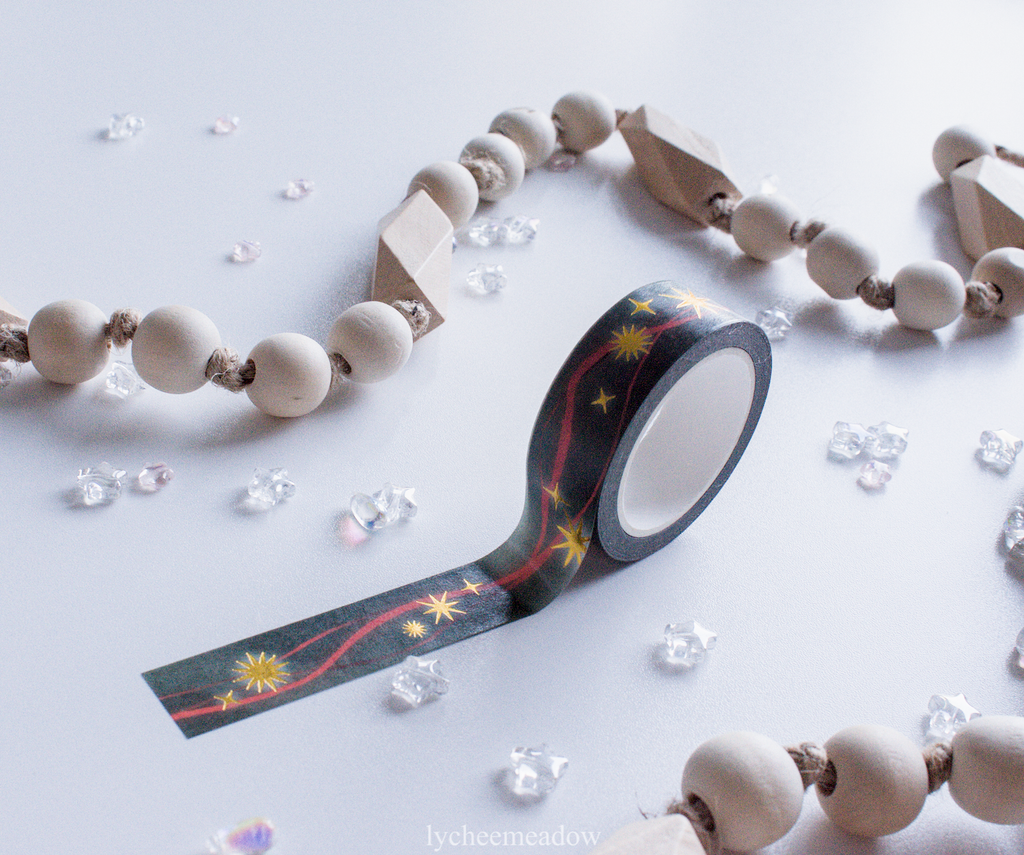 Grey Wednesday Gold Metallic Foil Washi Tape