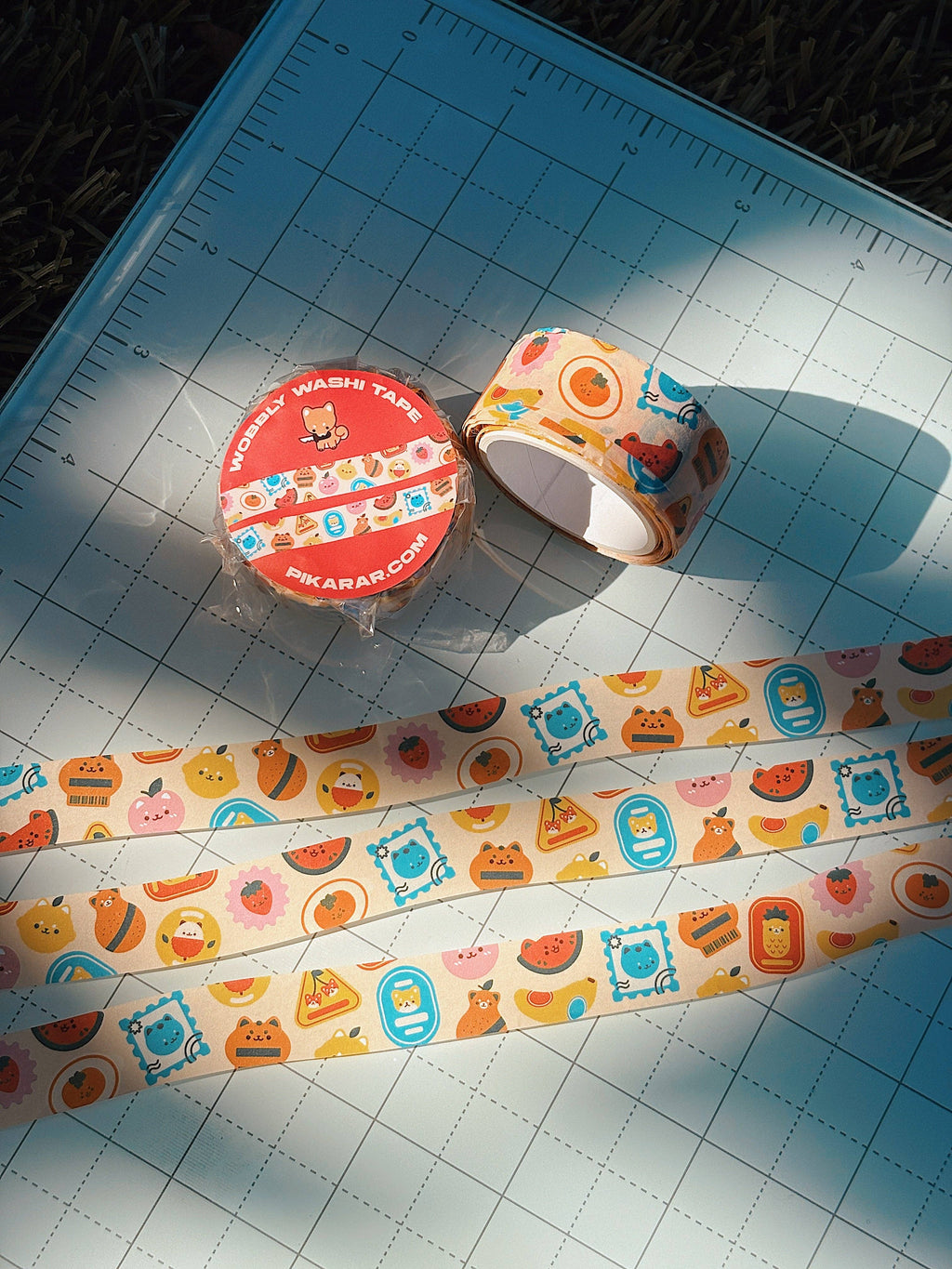 Pikarar Washi tape (wobbly) | Fruit Stickers