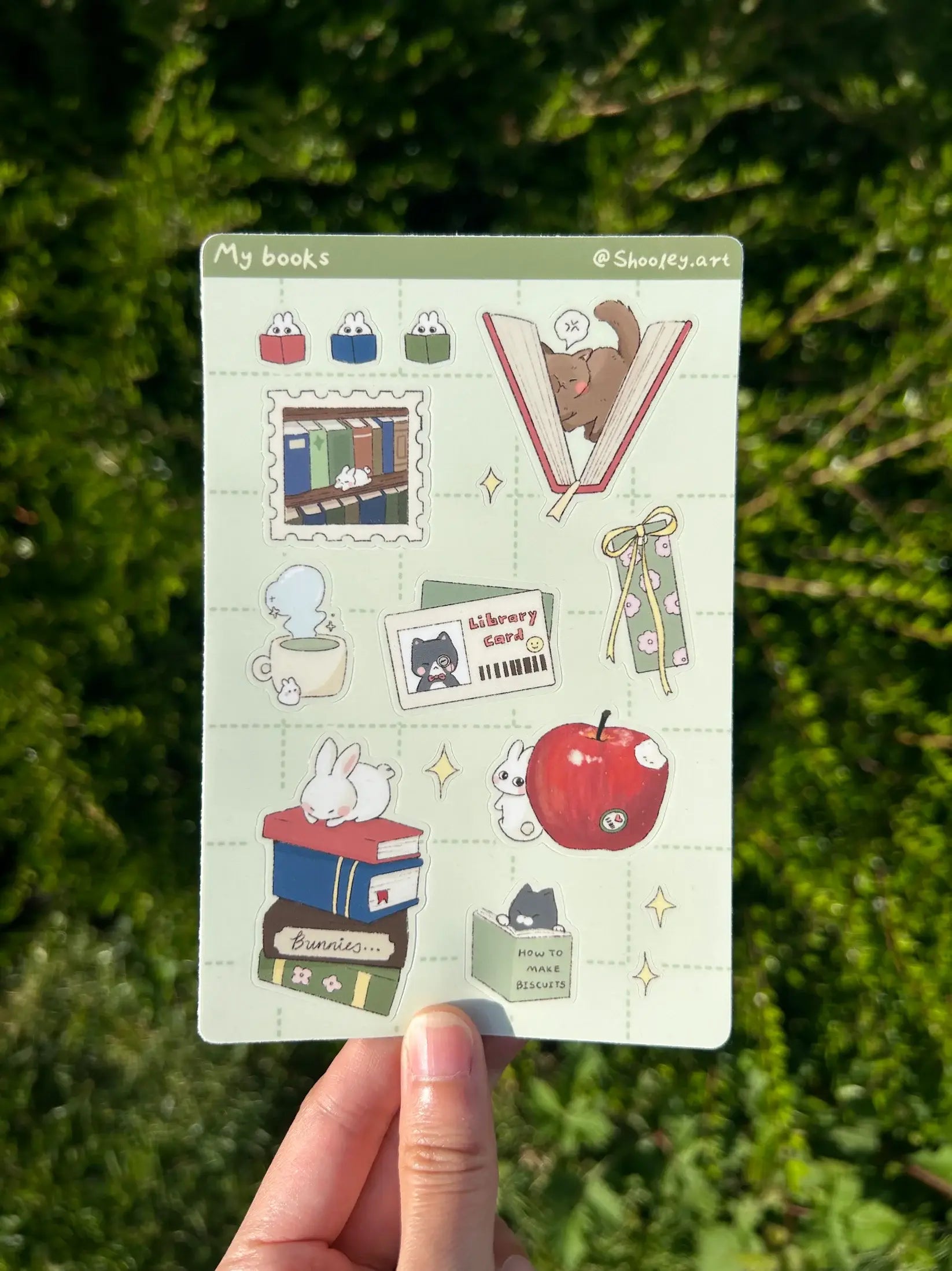 Book lover sticker sheet - Vinyl sticker sheet