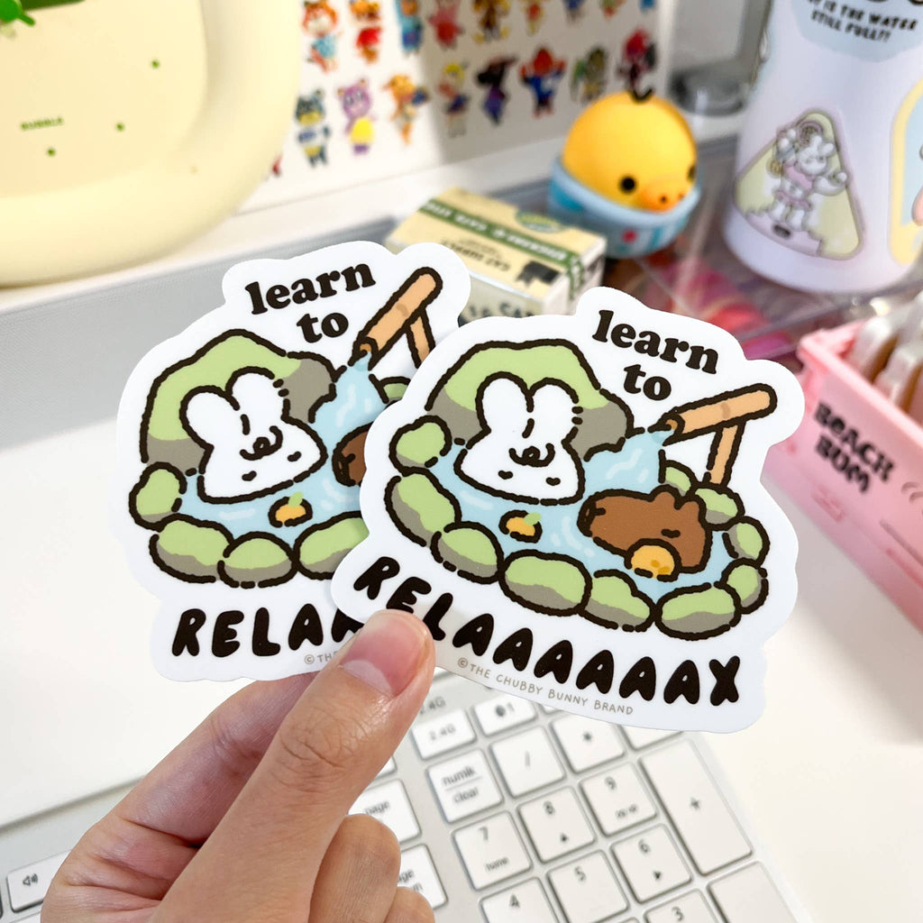 Learn to Relax Vinyl Sticker