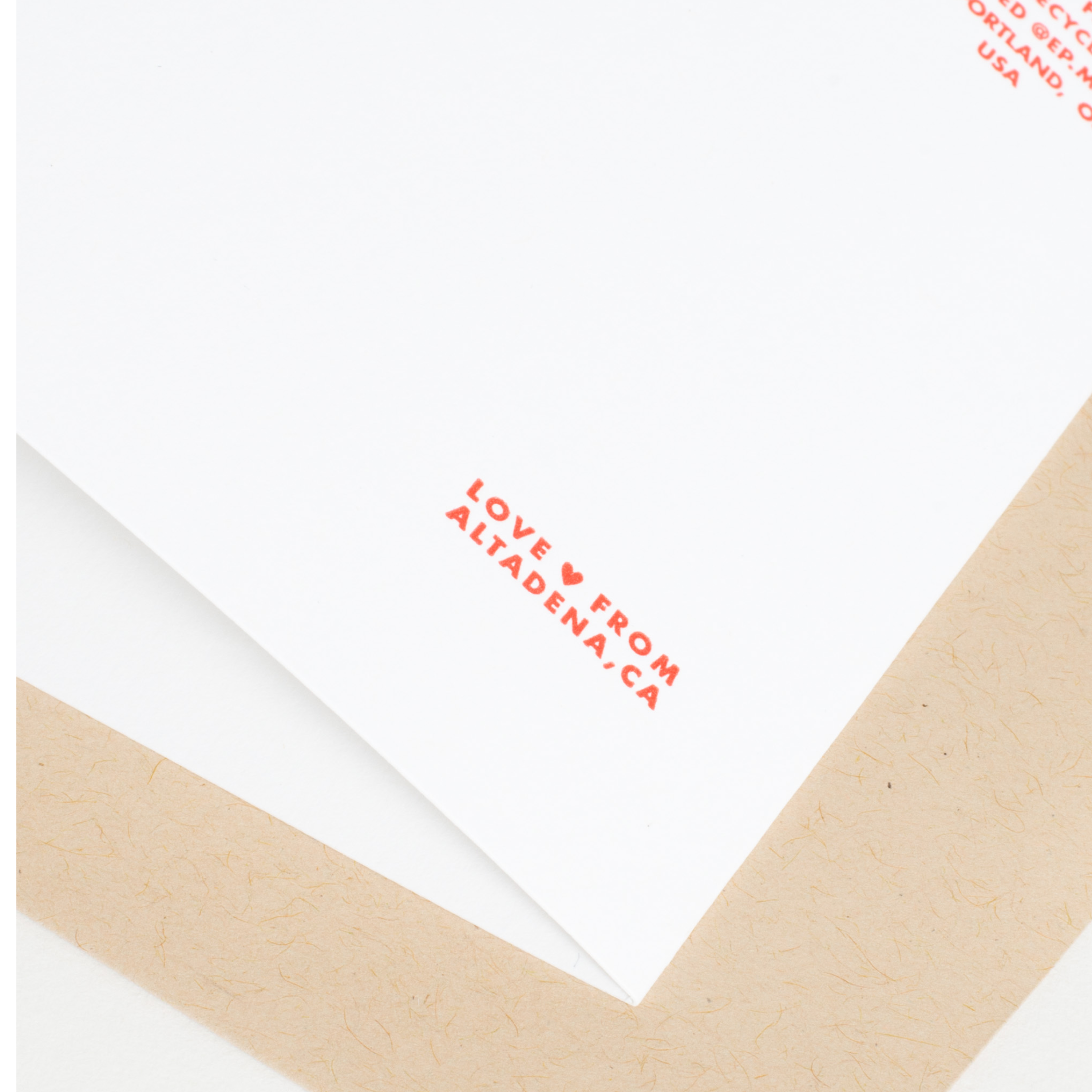 Sending You Love Cat Letterpress Greeting Card by Fugu Fugu