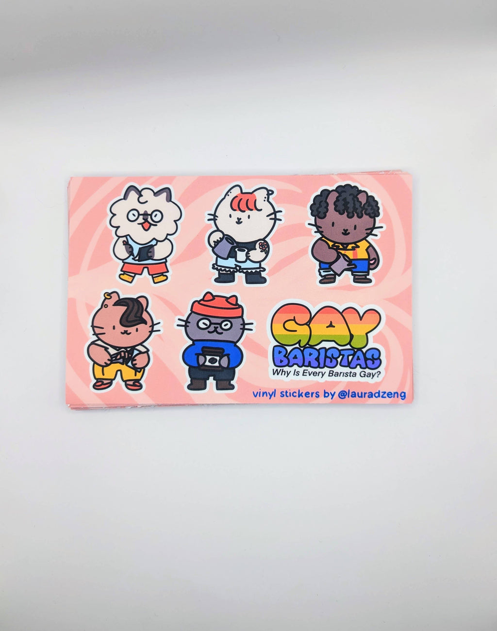 "Gay Baristas" Vinyl Sticker Sheet