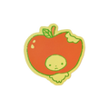 Apple Bun Holographic Vinyl Sticker