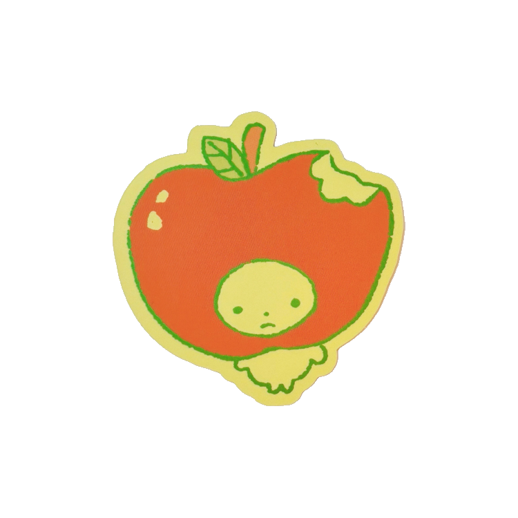 Apple Bun Holographic Vinyl Sticker