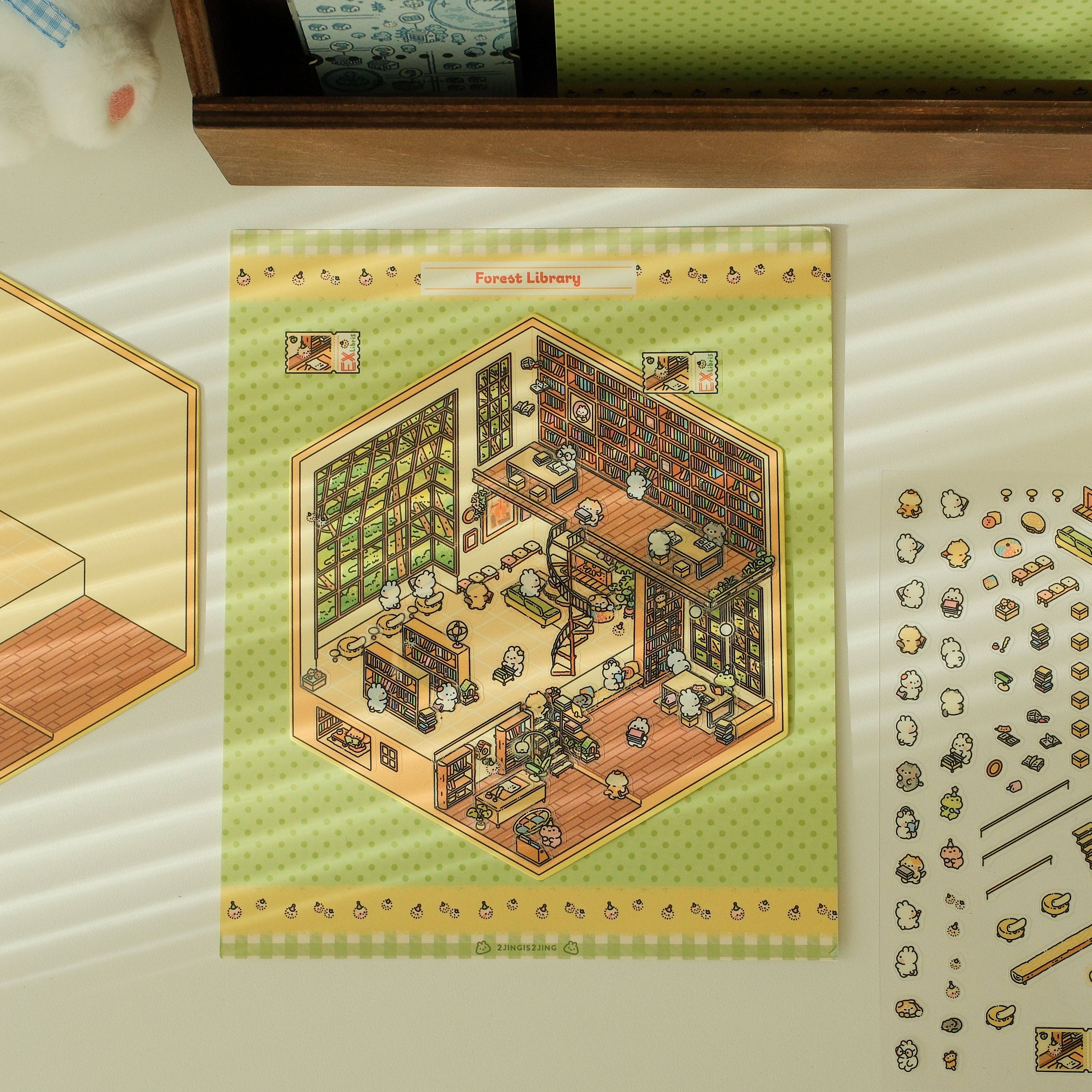 Scene Sticker DIY Kit - Forest Library