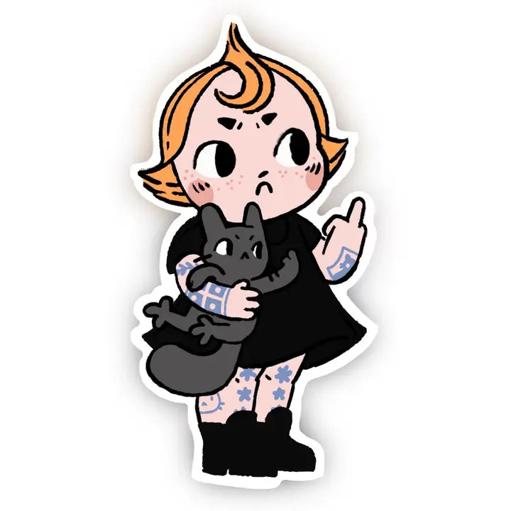 Angry Kewpie - Kewpie Doll Inspired Vinyl Sticker