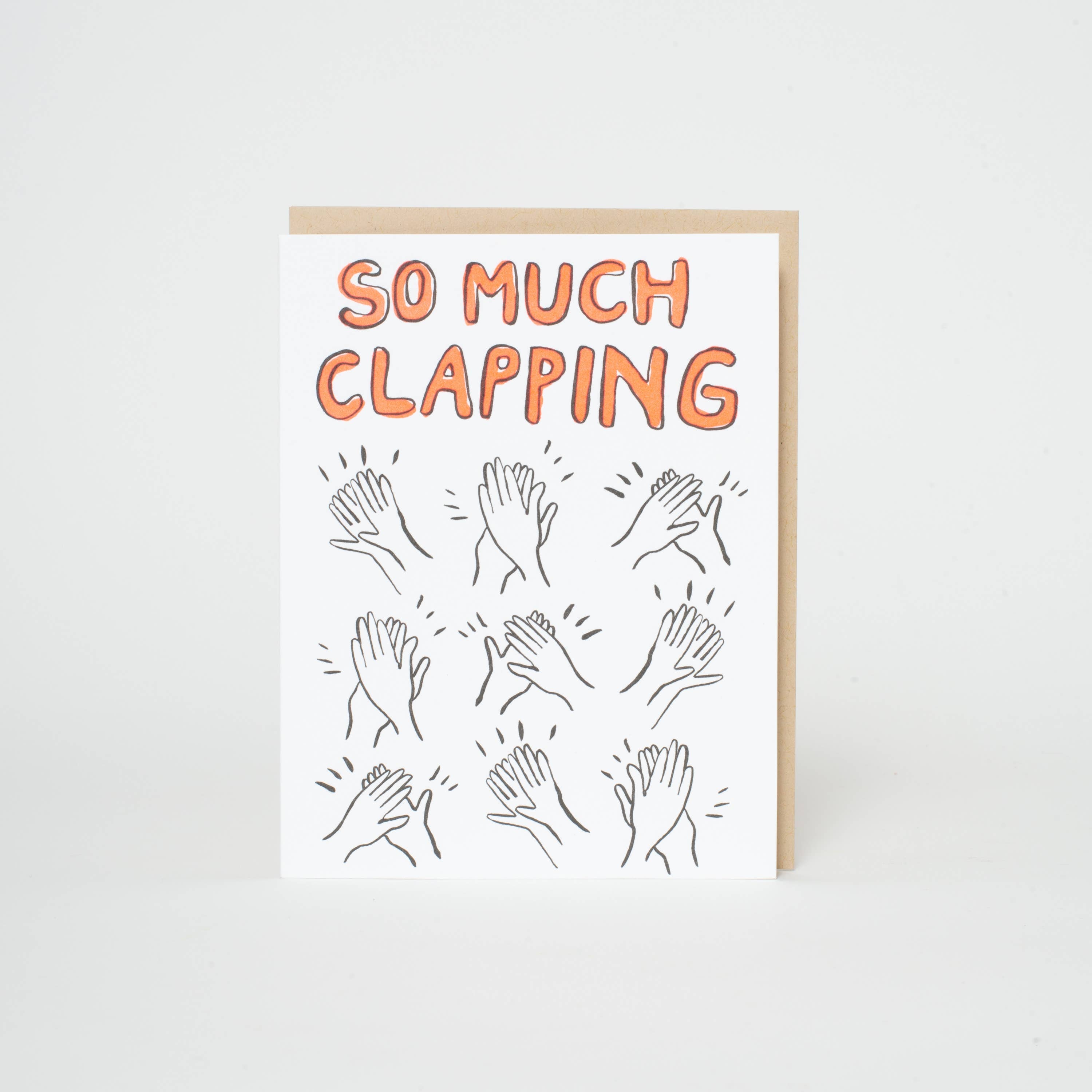 Clap Congrats Grad Letterpress Greeting Card by Egg Press