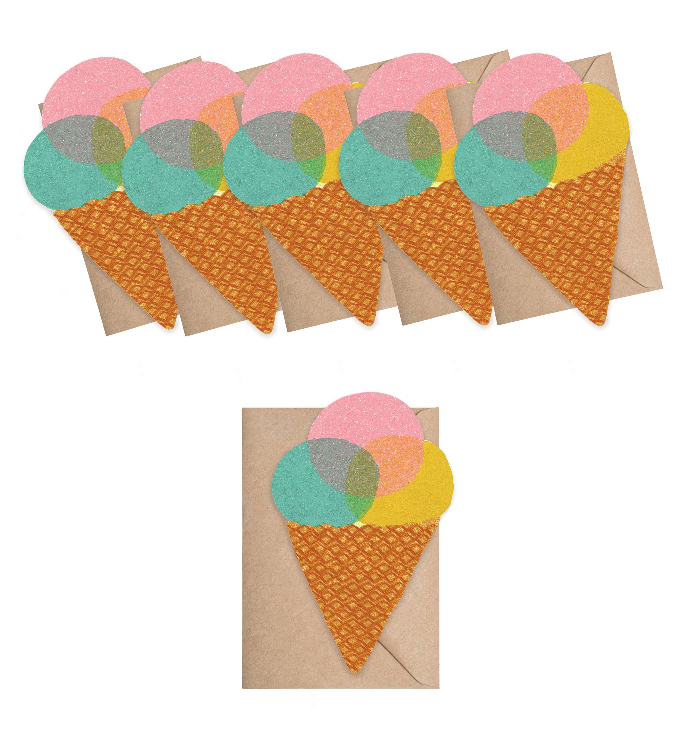 Ice Cream Mini Cards - Box of 6
