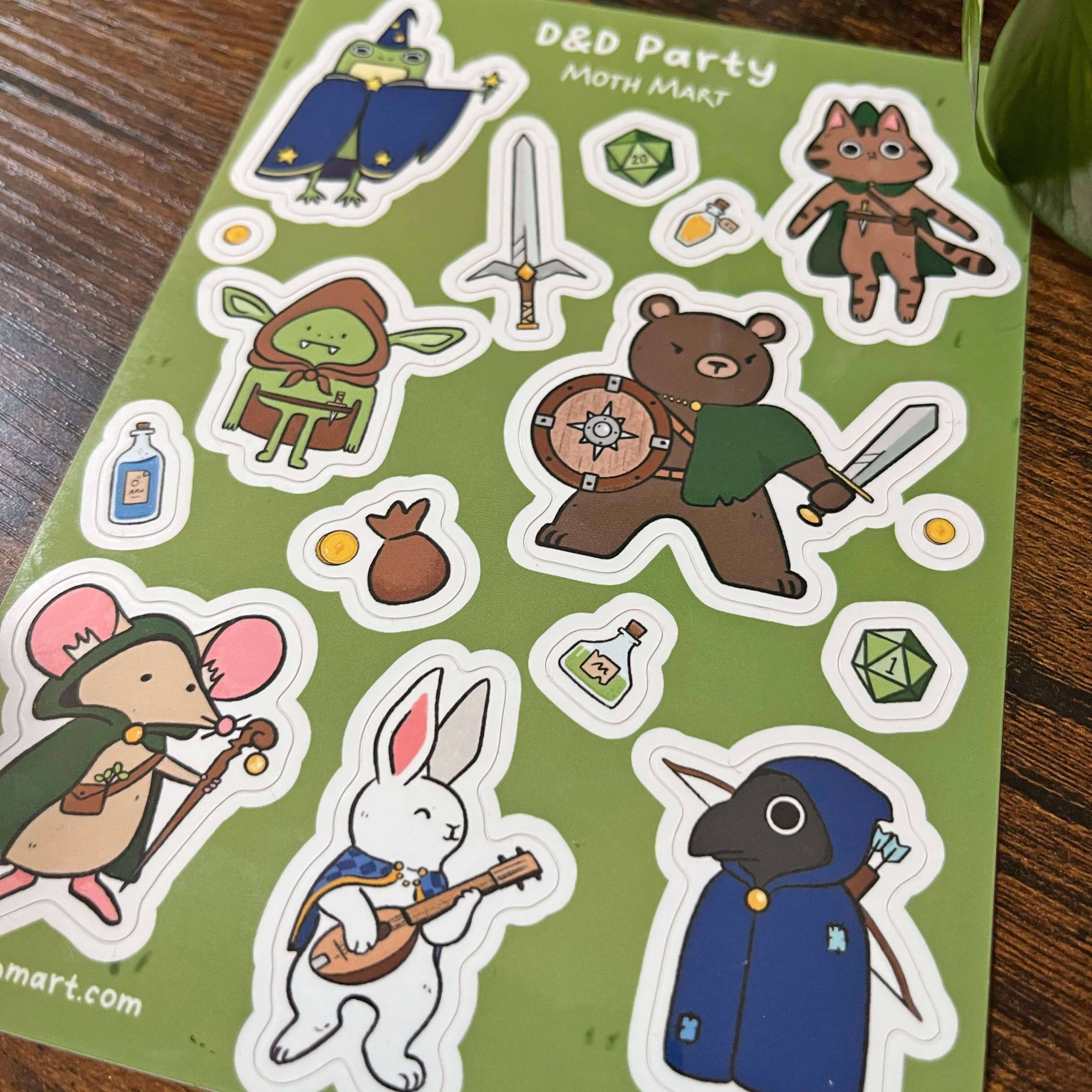D&D Party Sticker Sheet