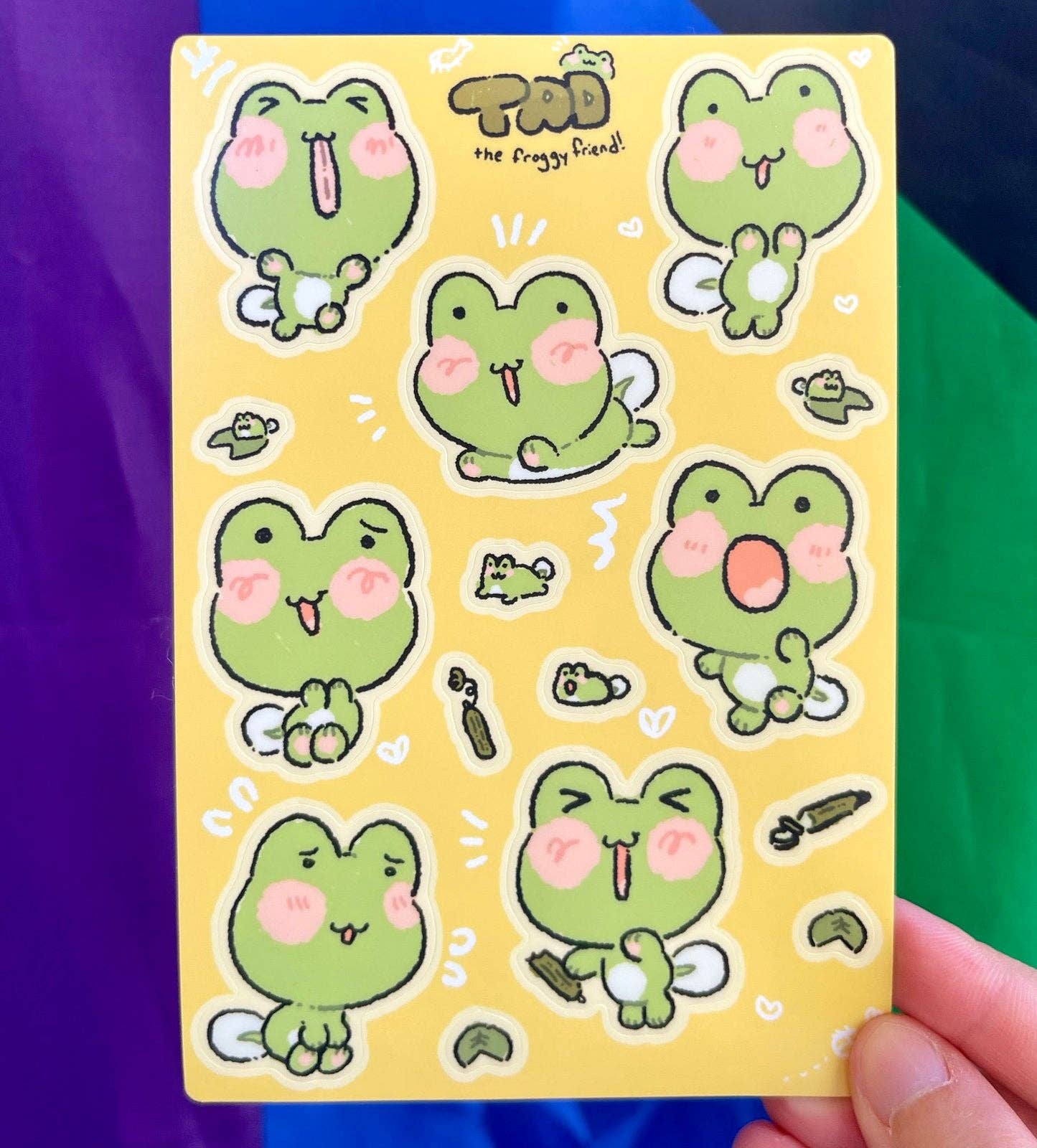 Tad the Frog Sticker Sheet