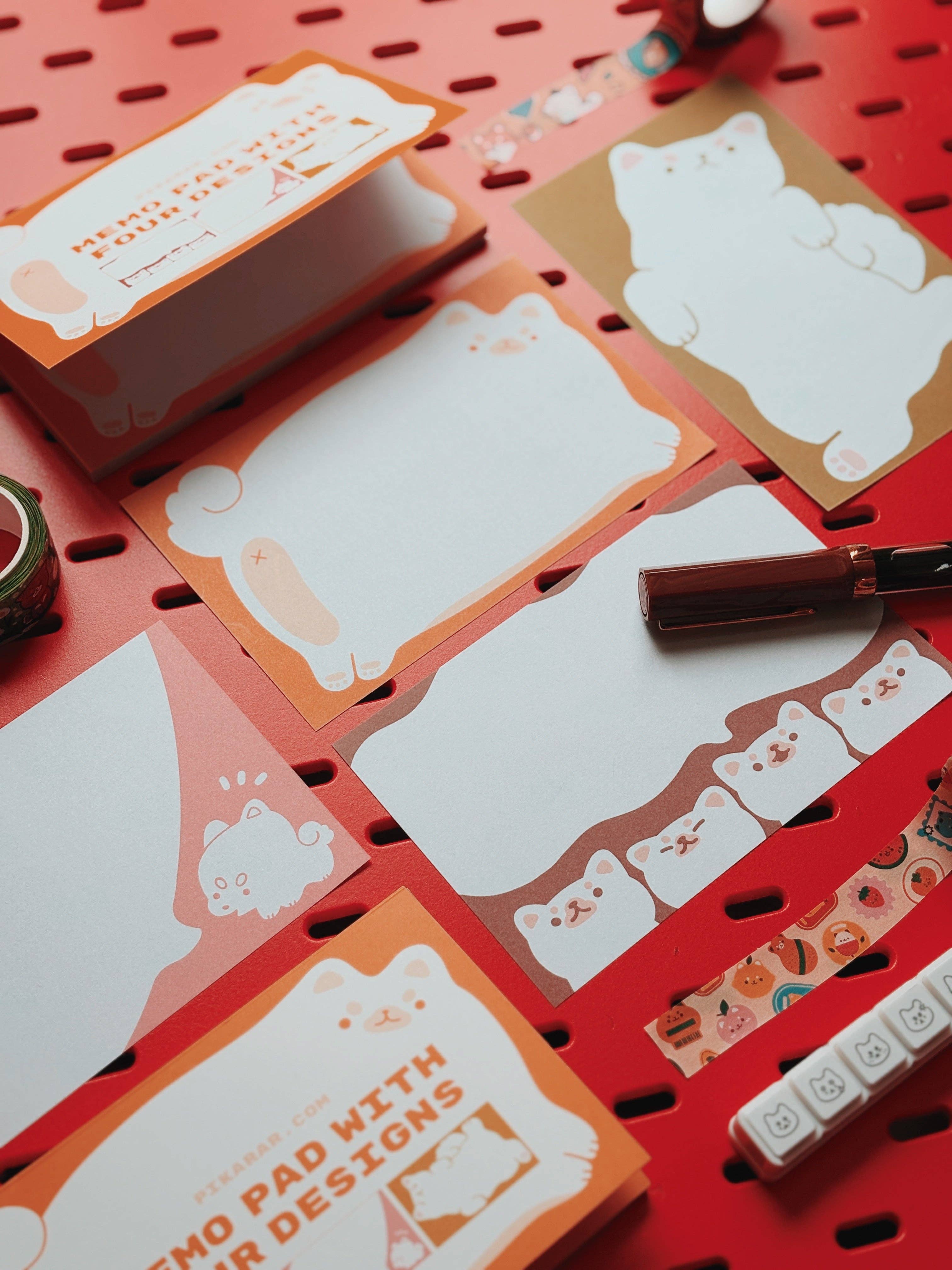 Pikarar Memo Pad with 4 designs | Shibas