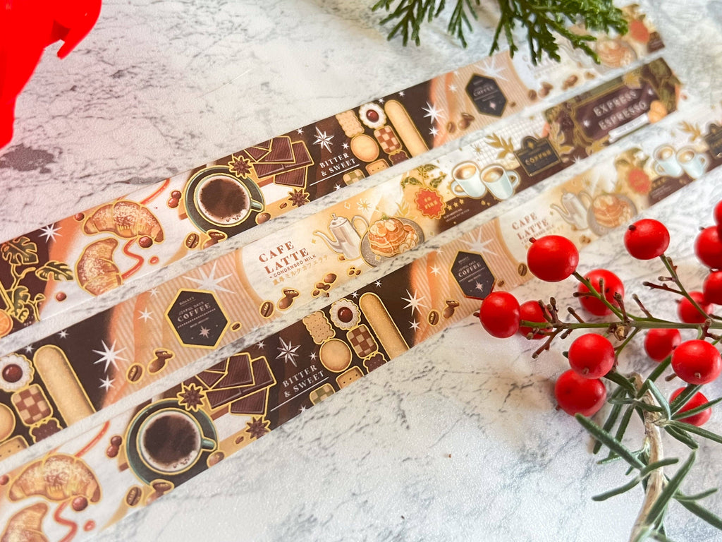 Gold Foil Coffee Washi Tape