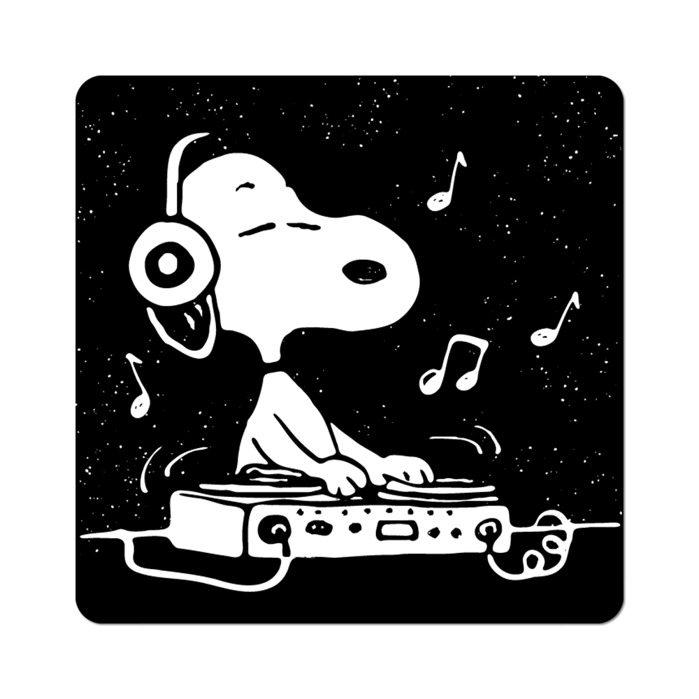DJ Snoopy - Die-Cut Vinyl Sticker