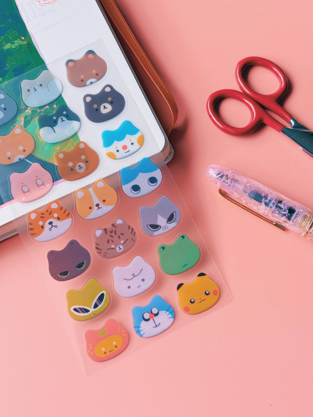 Pikarar Cat Dog or What Sticker Sheet