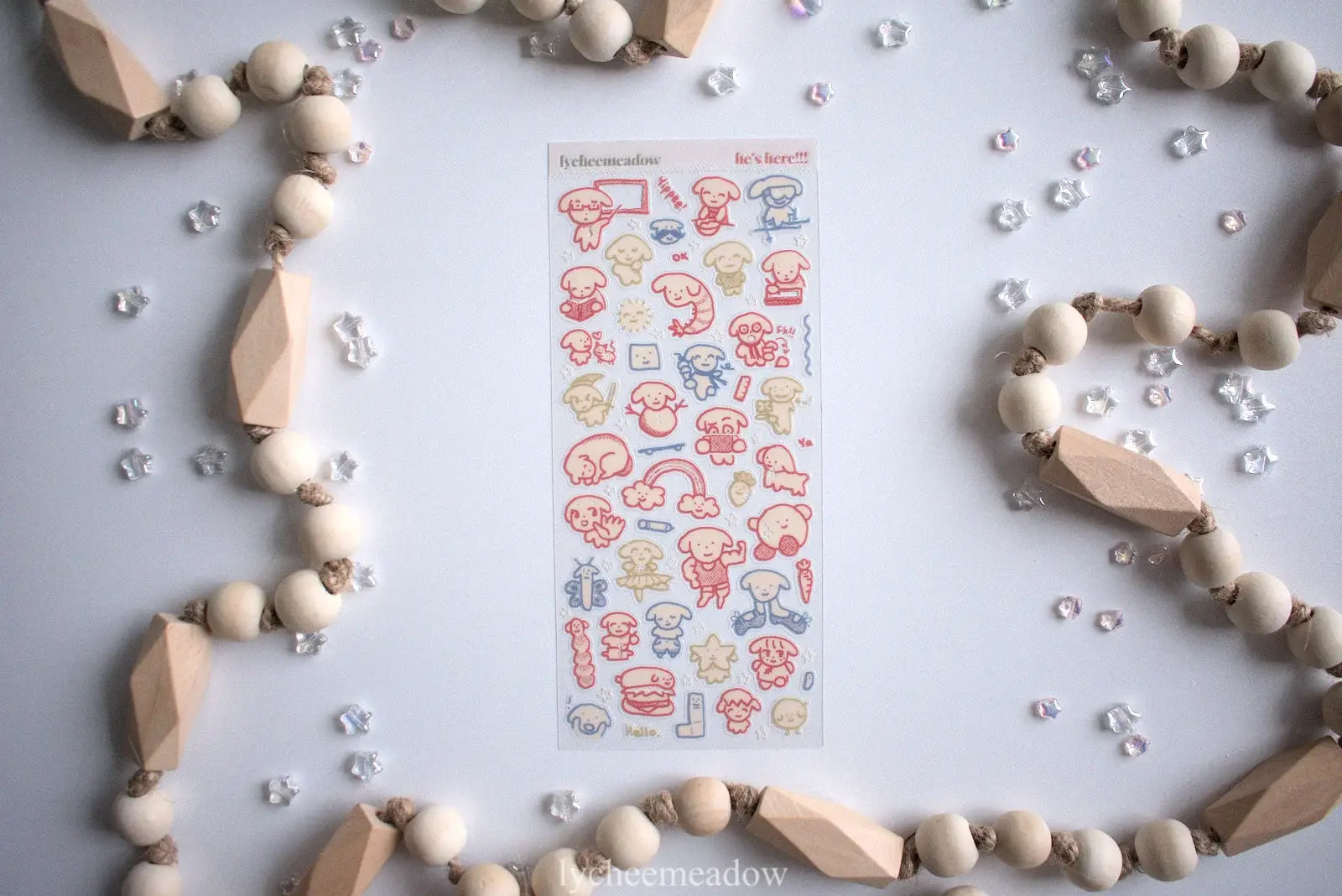 - He's Here!!! Clear Sticker Sheet