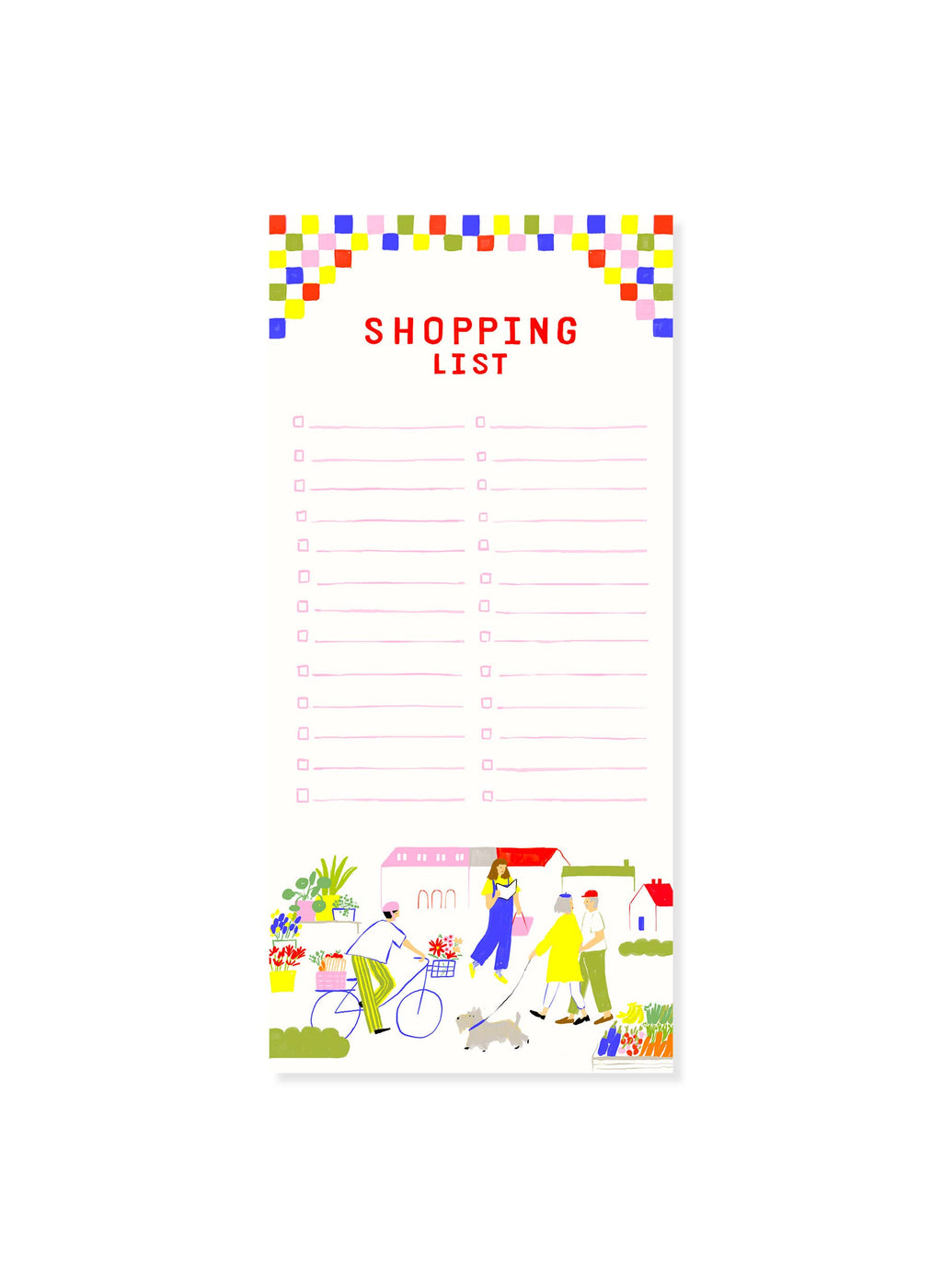 Saturday Stroll Market Pad – Magnetic Grocery List Notepad