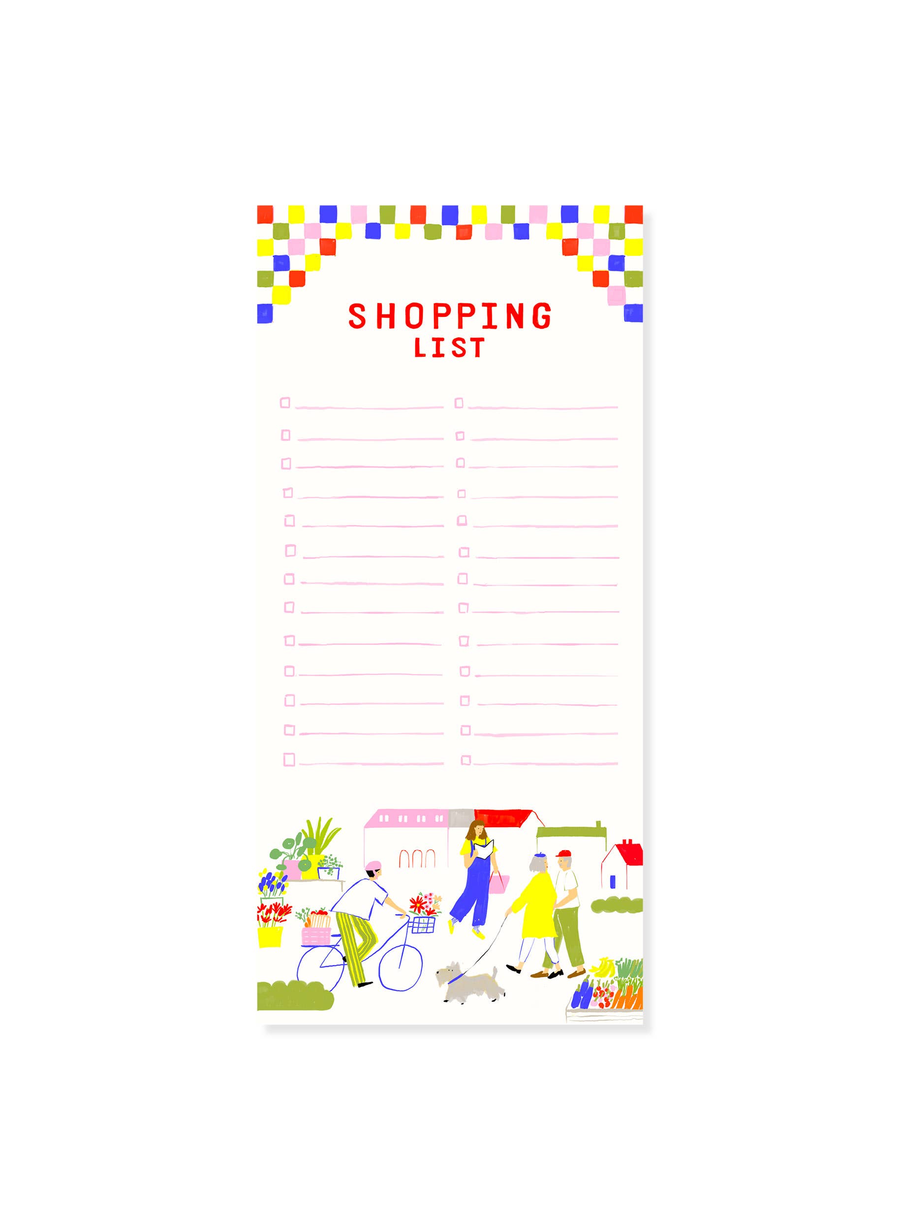 Saturday Stroll Market Pad – Magnetic Grocery List Notepad