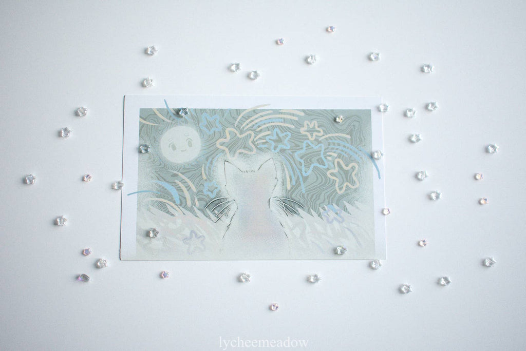 Starry Cat Print