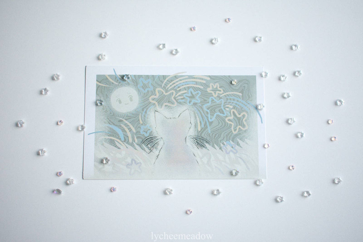 Starry Cat Print