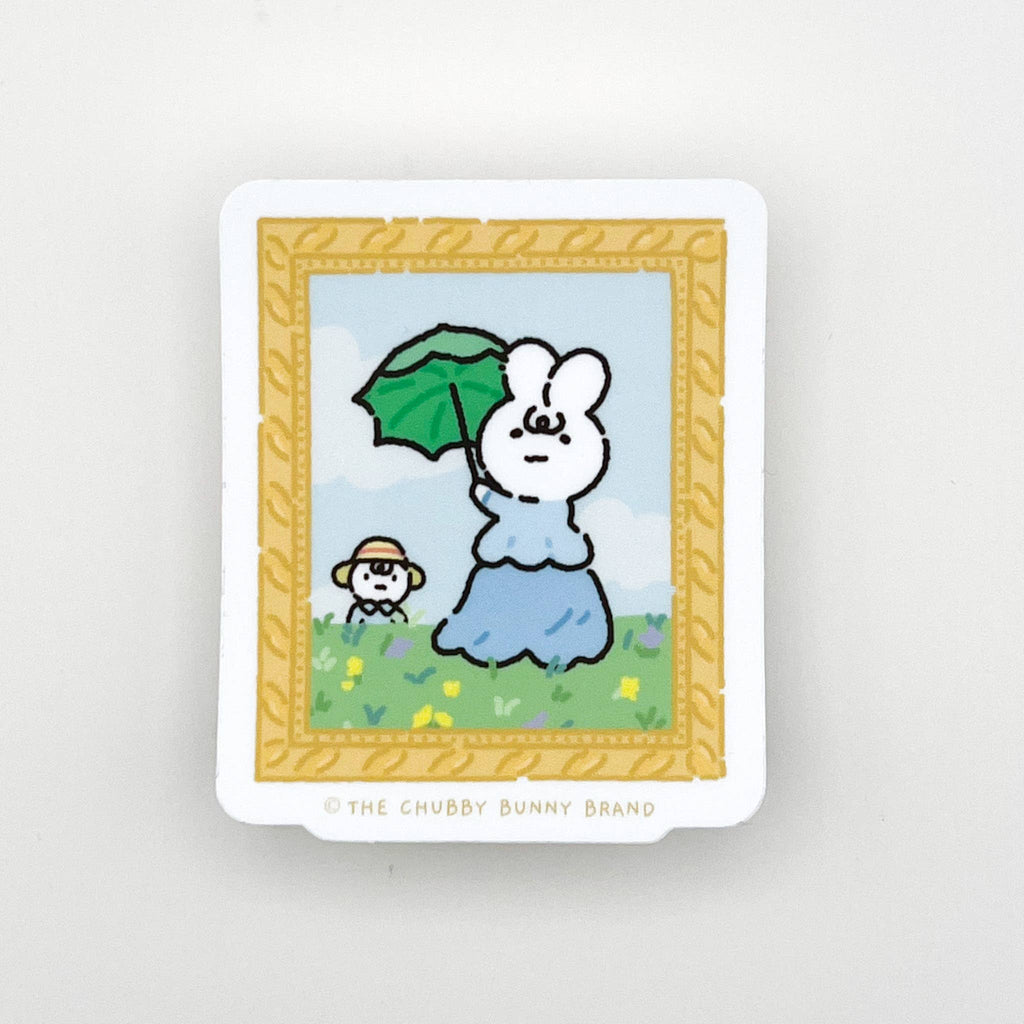 Woman with a Parasol Vinyl Sticker