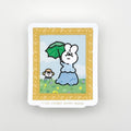 Woman with a Parasol Vinyl Sticker