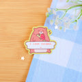 I Love Salmon Bear Sticker