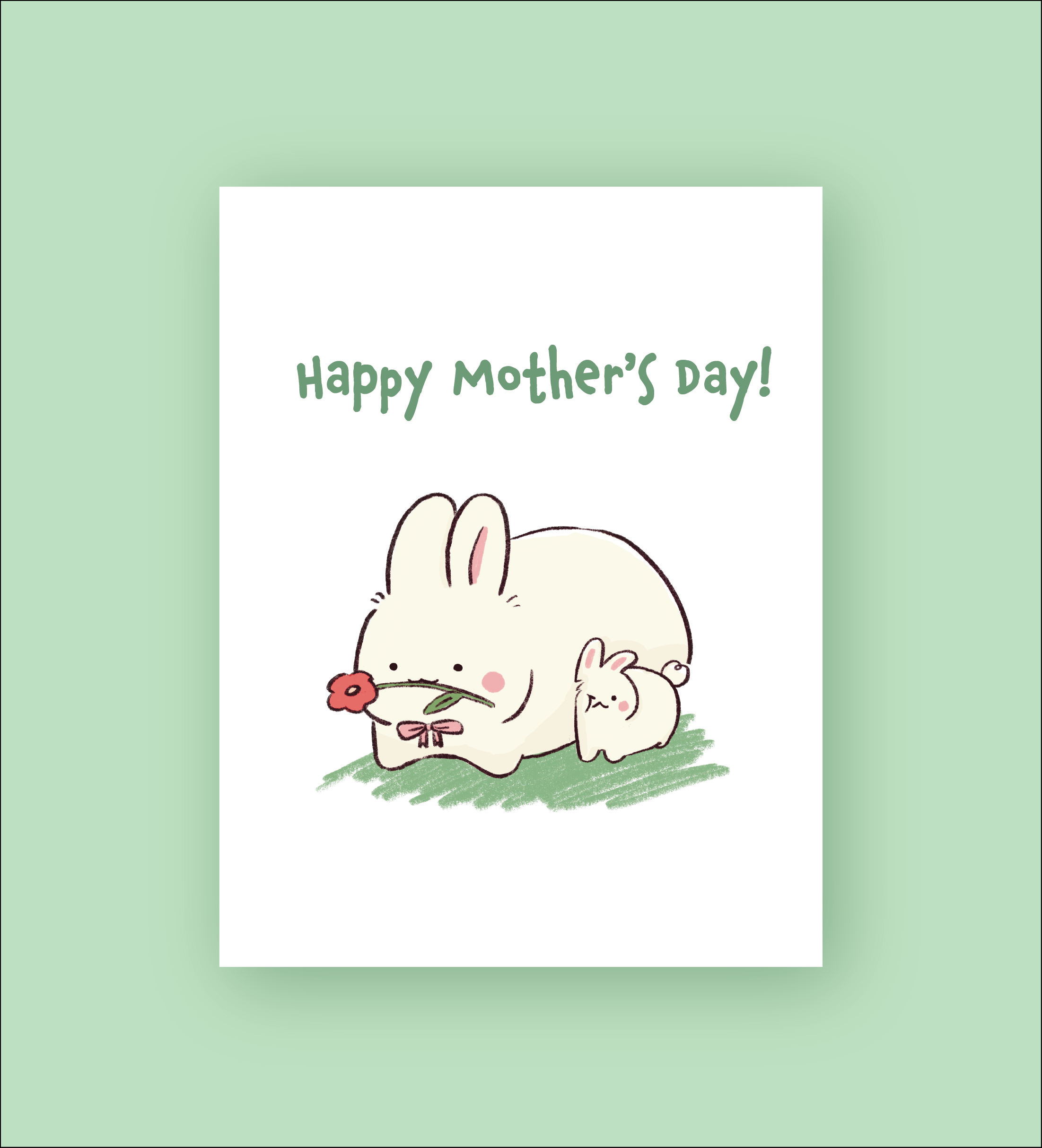 Mother's day Card: Bunnies