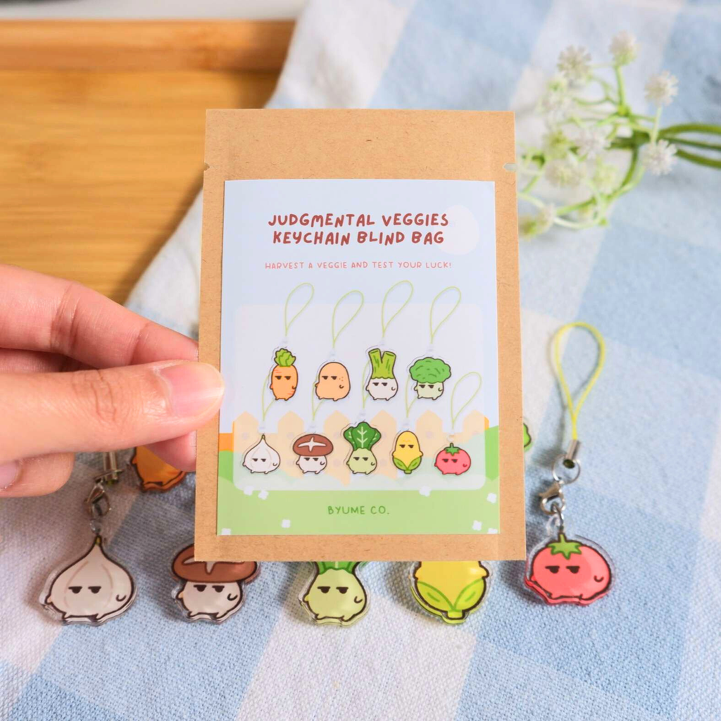Judgmental Veggies Keychain Blind Bag