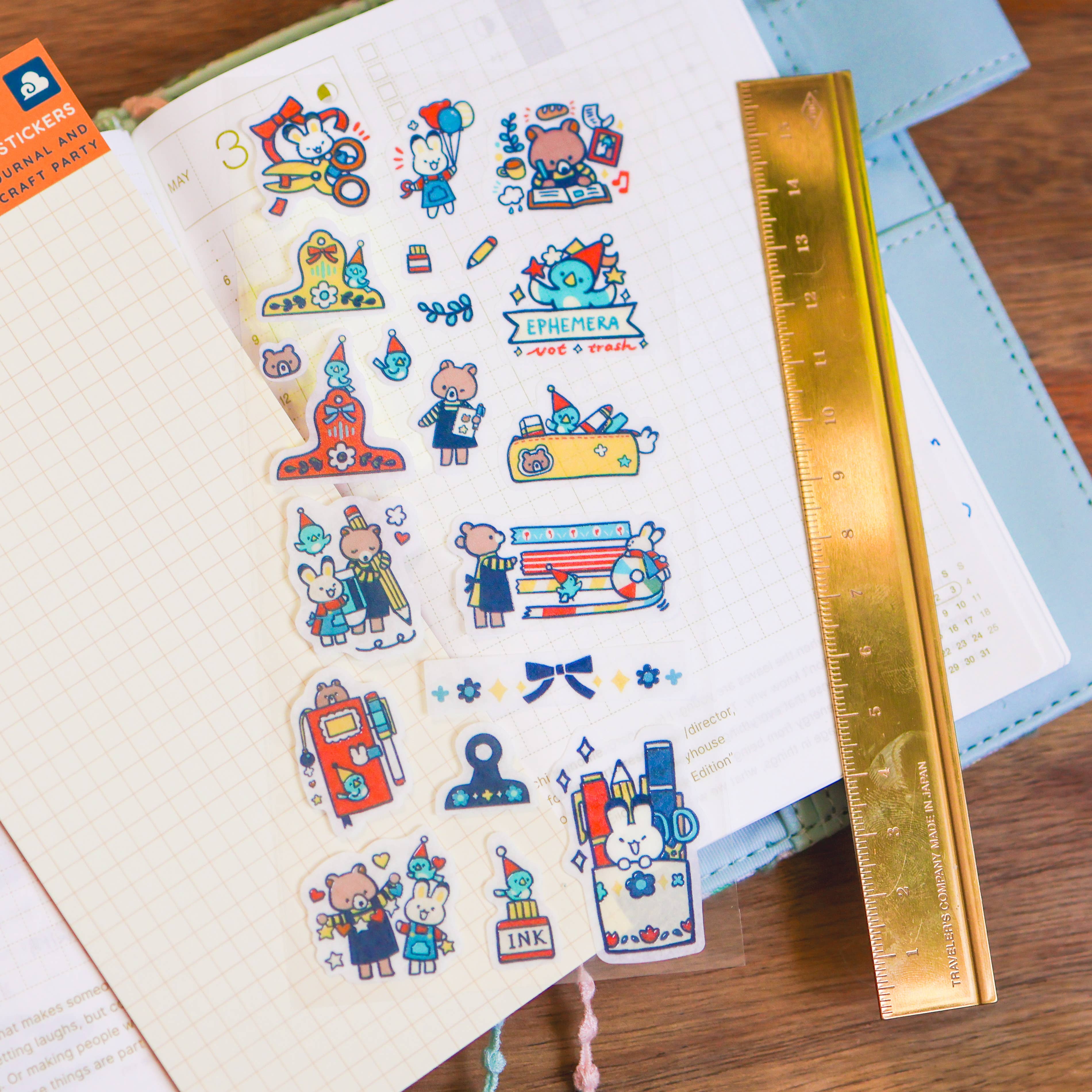 Journal and Craft Party Sticker Sheet