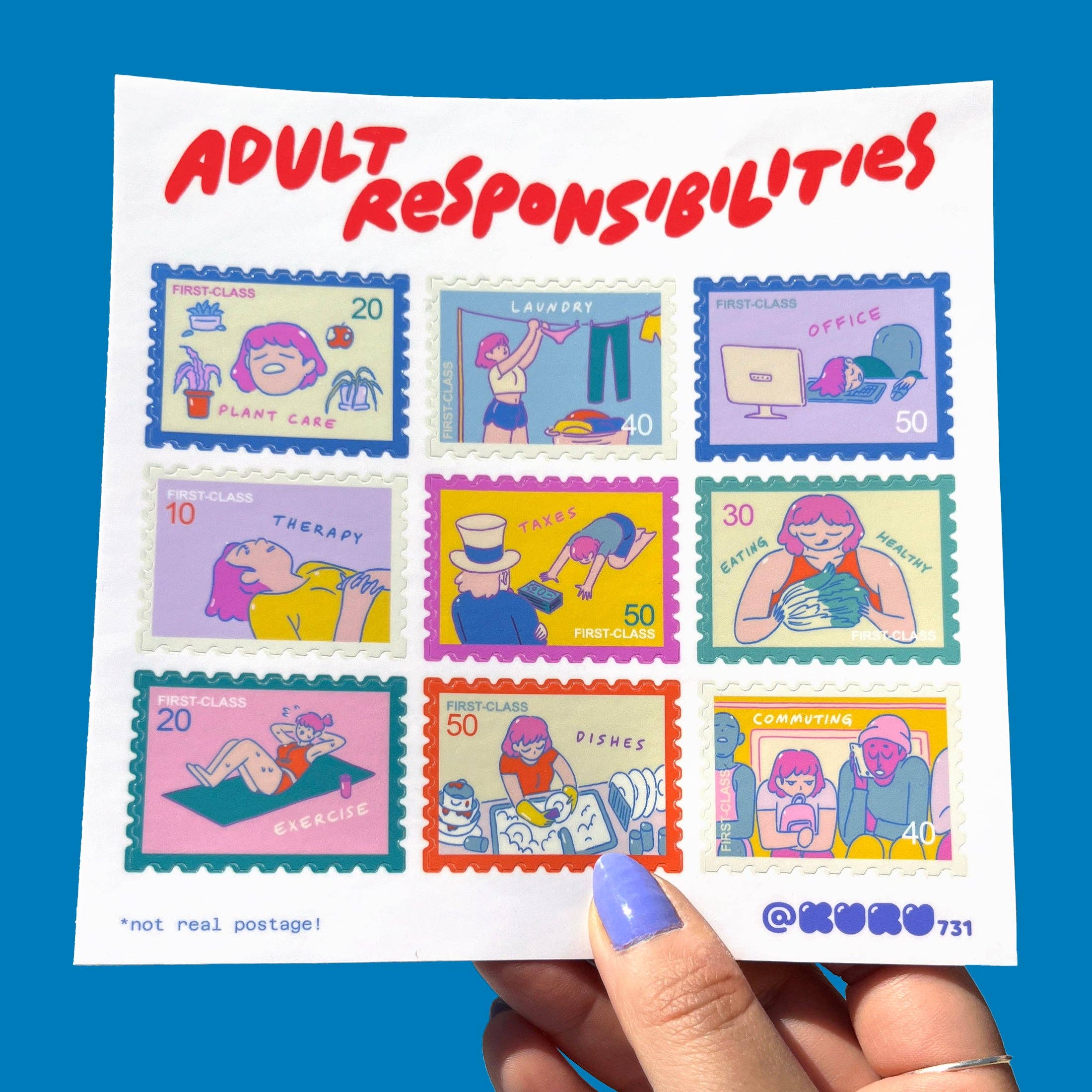 Responsibilities Stamp Washi Tape