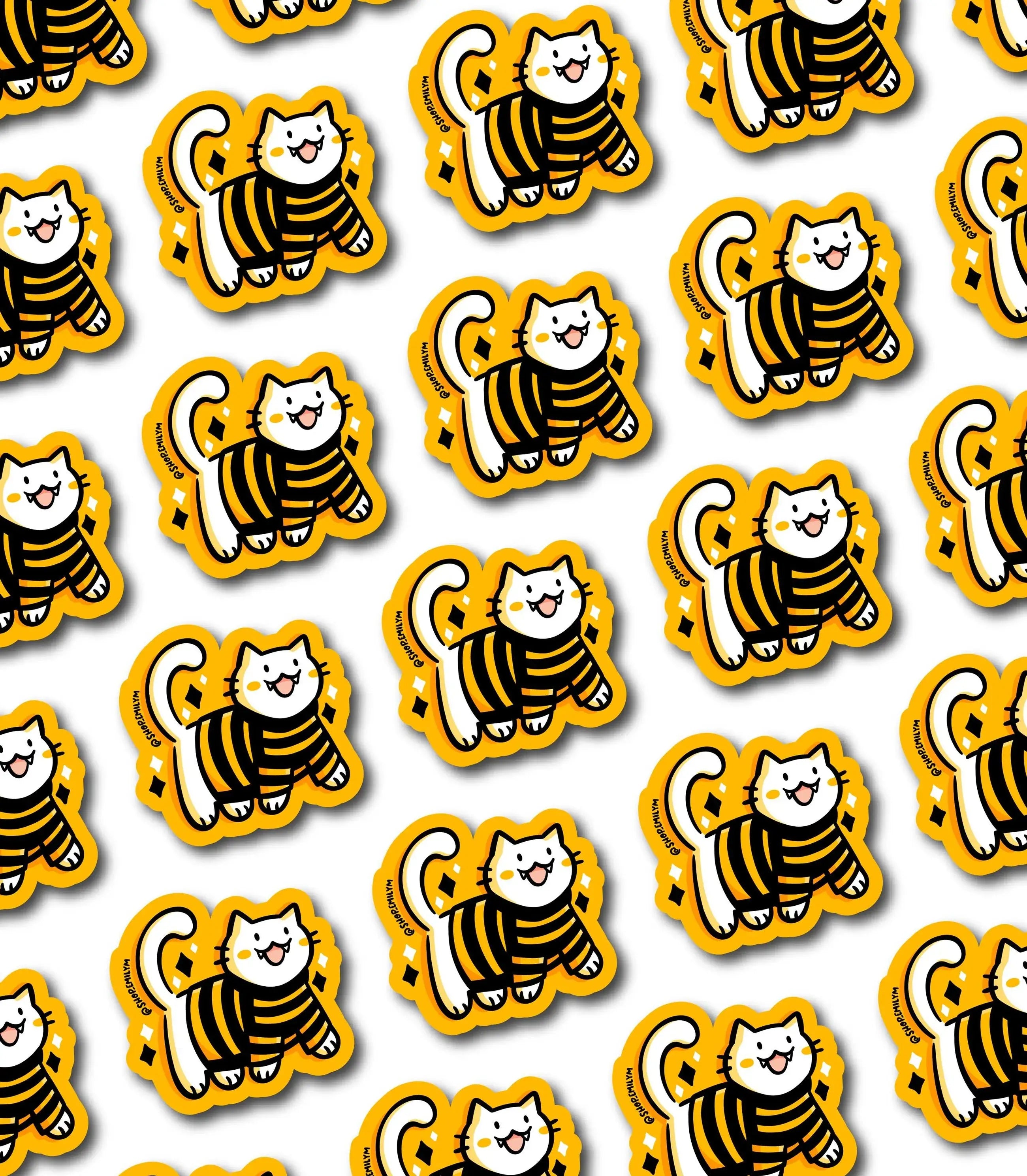 Pittsburgh Yinzer Kitty Vinyl Sticker 