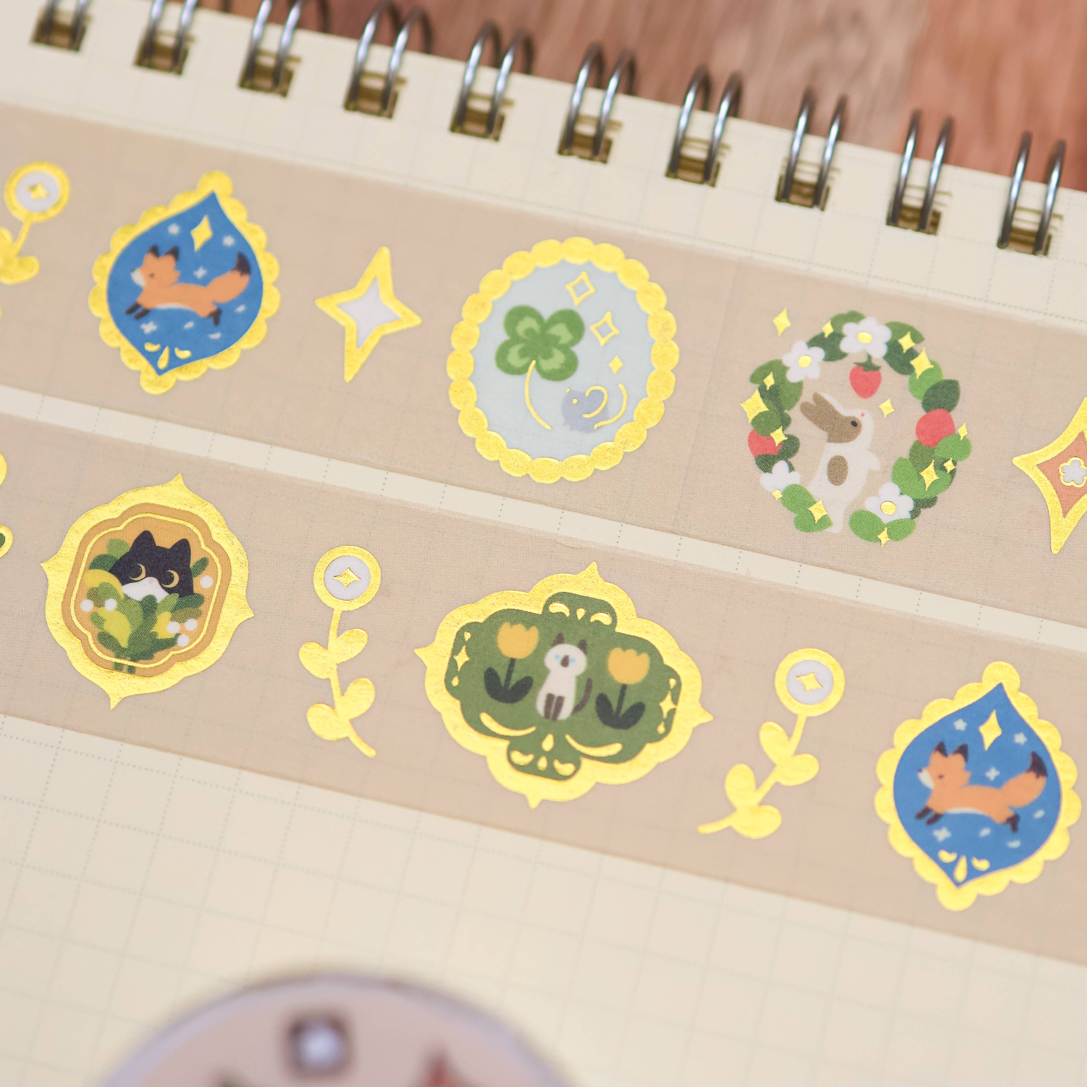 Animal in Frames Foil Washi Tape