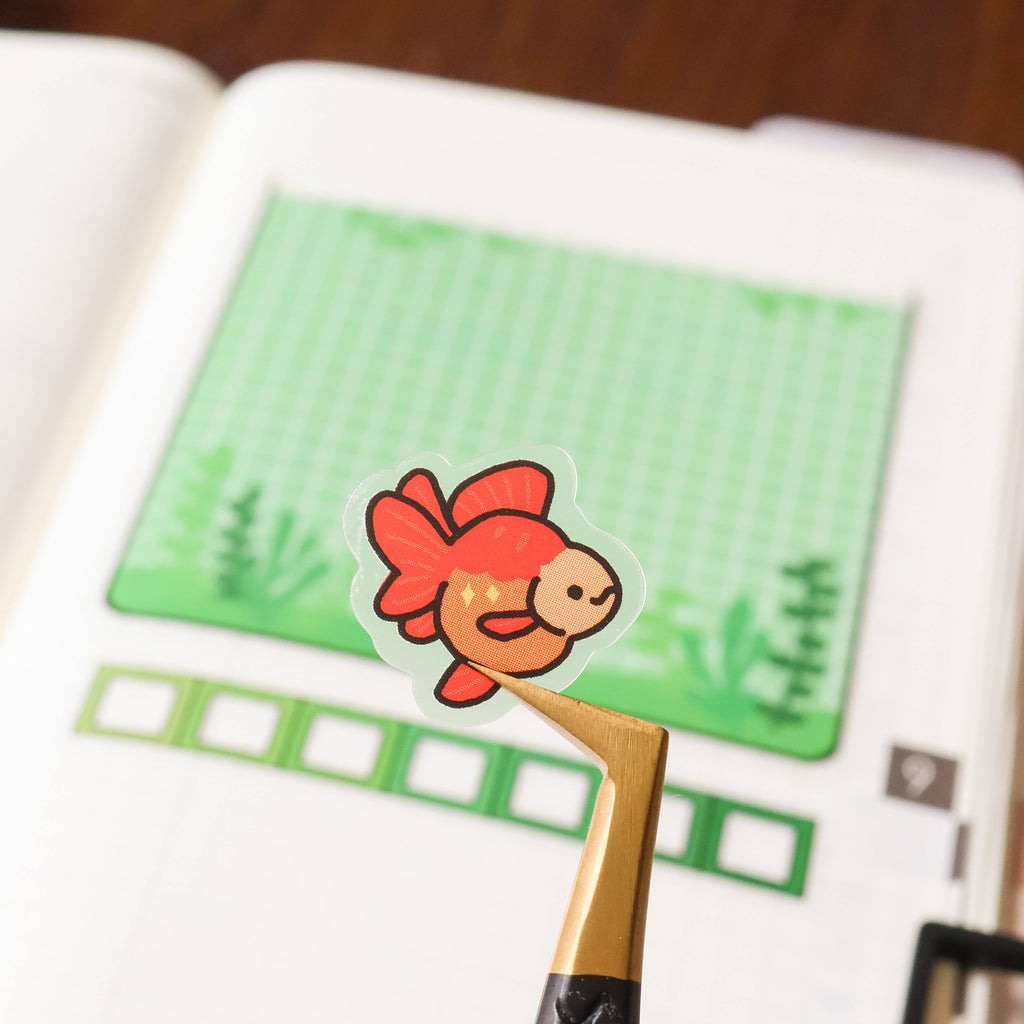 Sticker Sheet (Clear) - Goldfish Tracker