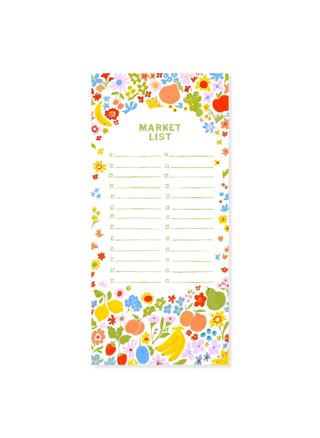 Fruit Market Market Pad – Magnetic Grocery List Notepad