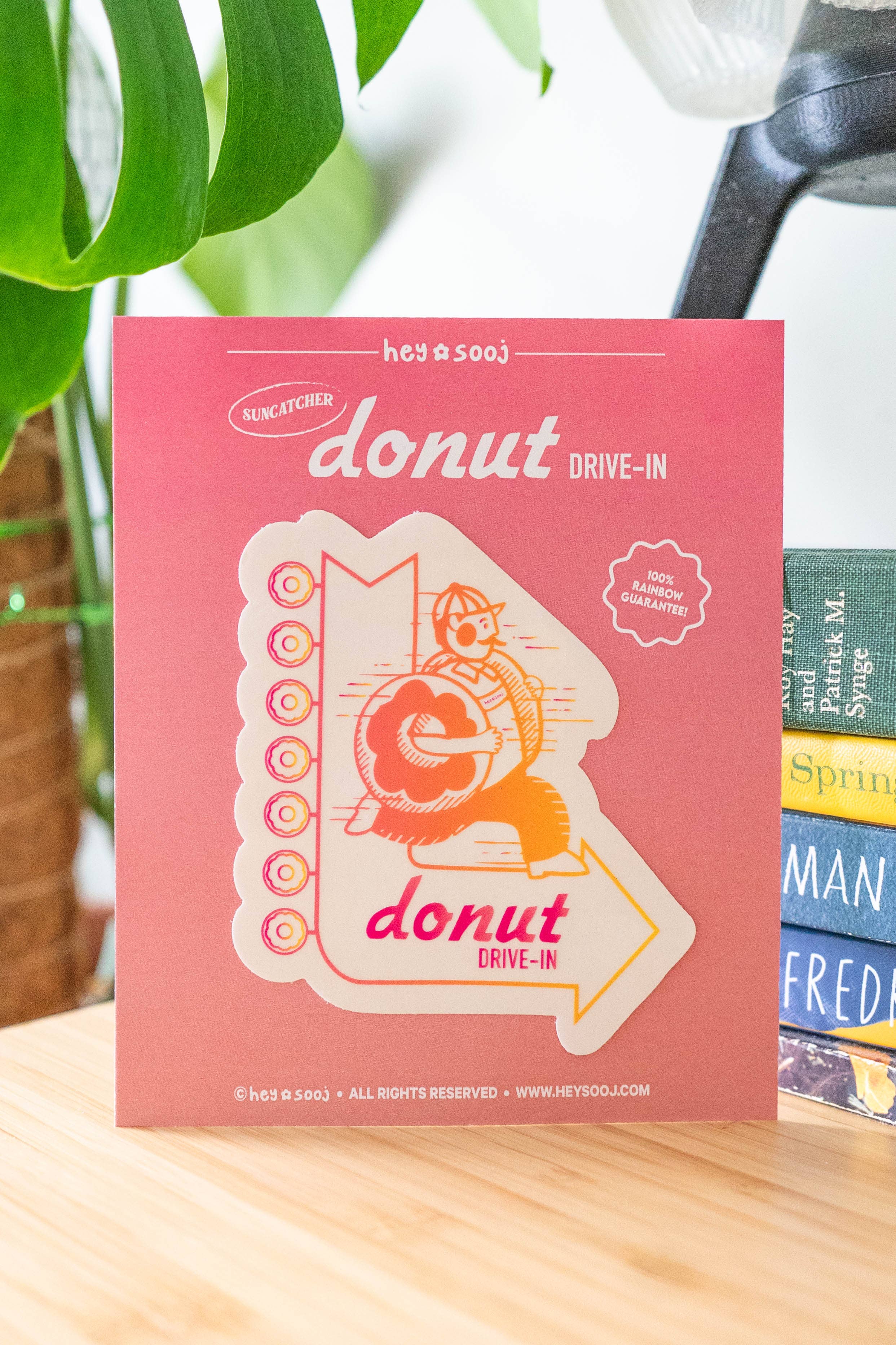 Donut Drive-In Rainbow Maker Decal Sun catcher