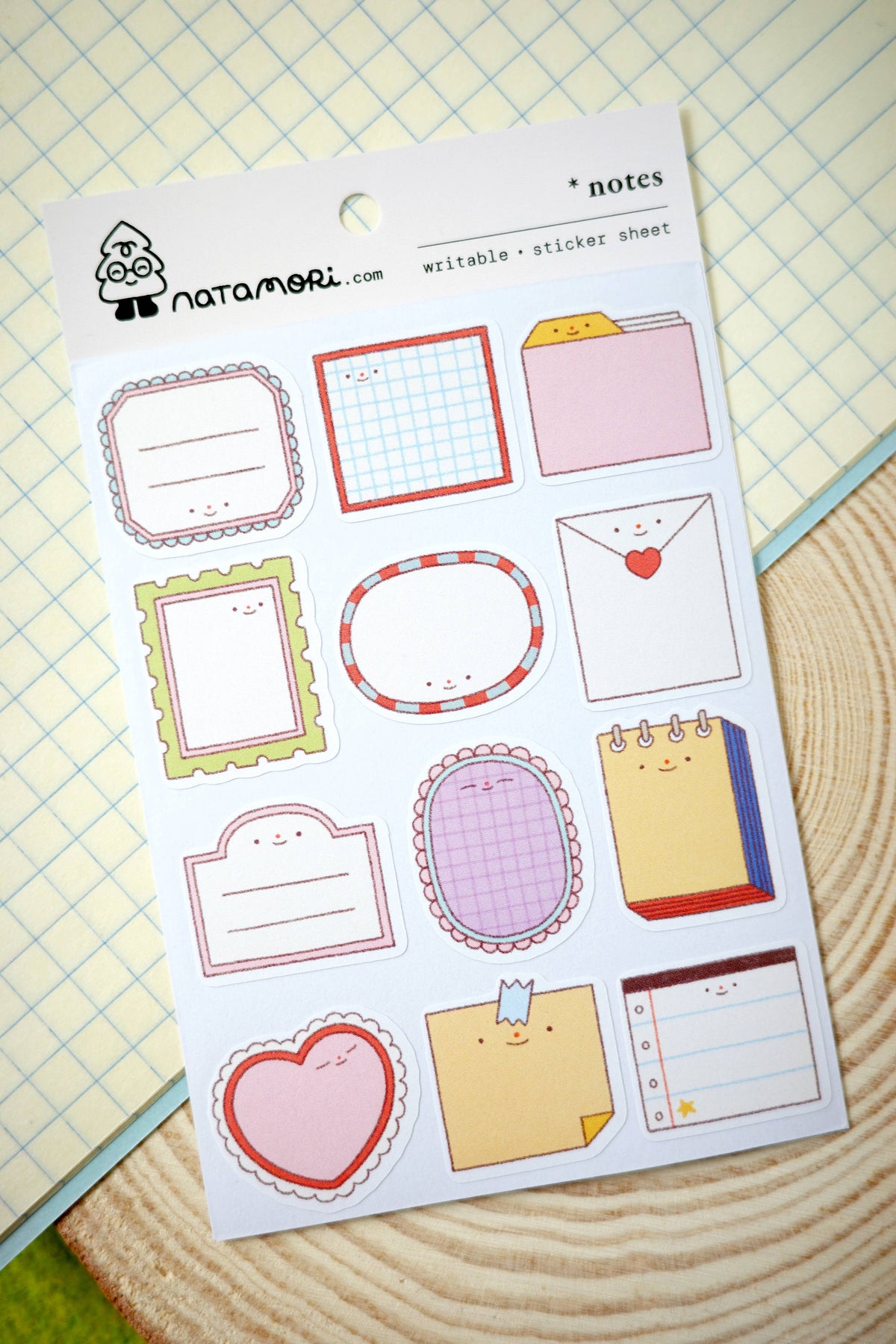 Notes • writable sticker sheet