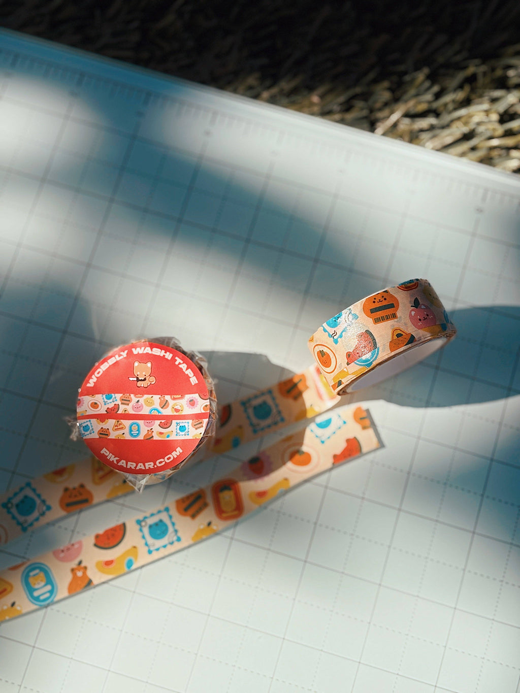 Pikarar Washi tape (wobbly) | Fruit Stickers