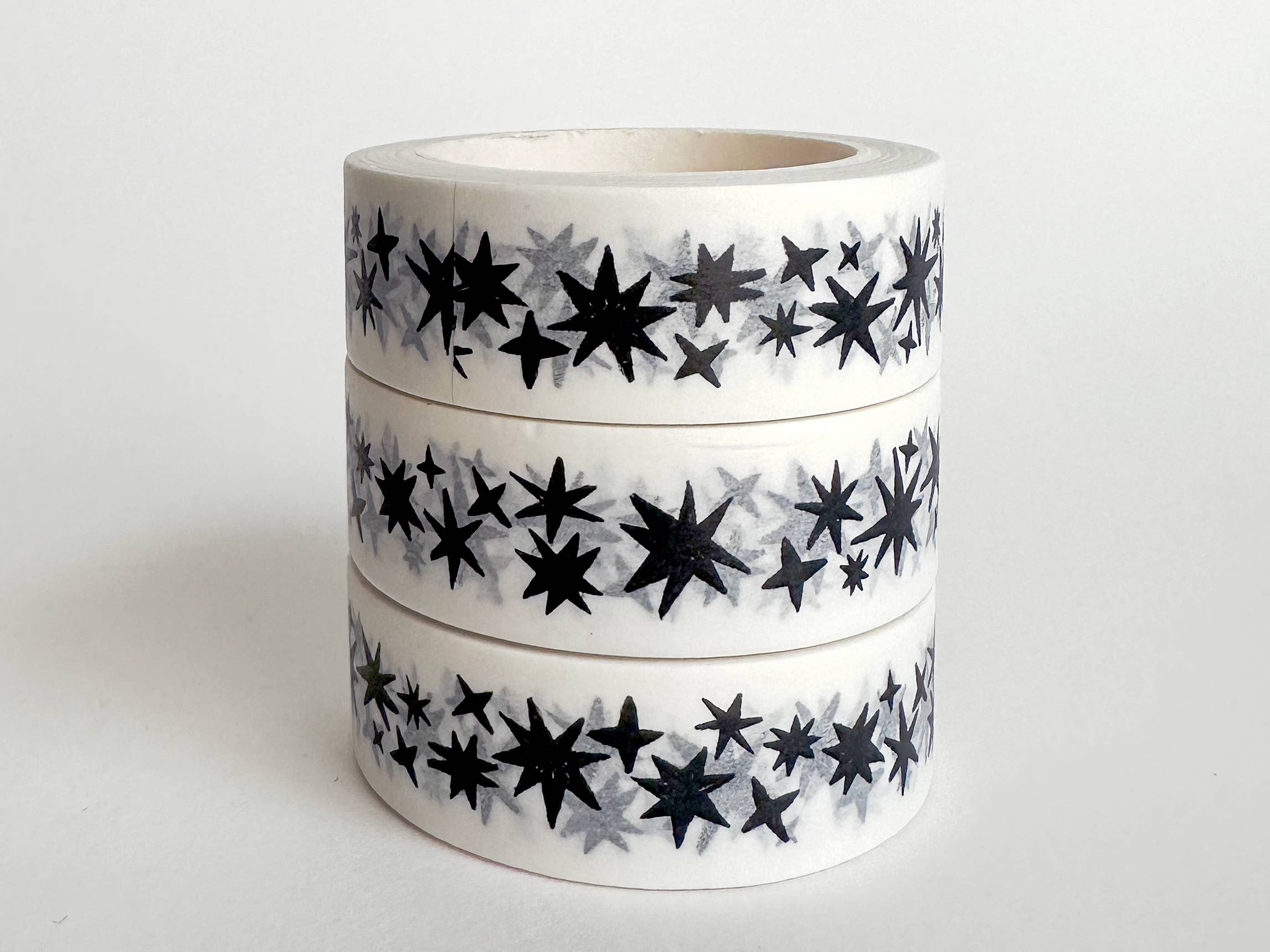 Stars Black and White Pattern Washi Tap