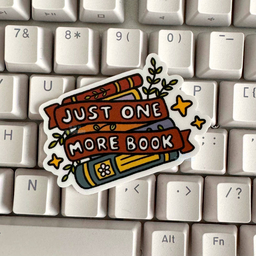 Just One More Book Matte Sticker