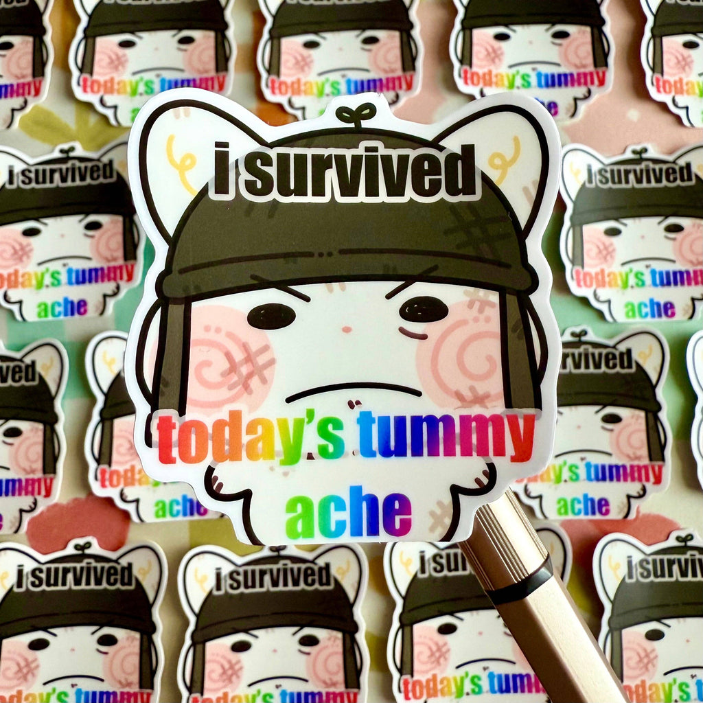 I Survived Today’s Tummy Ache Sticker