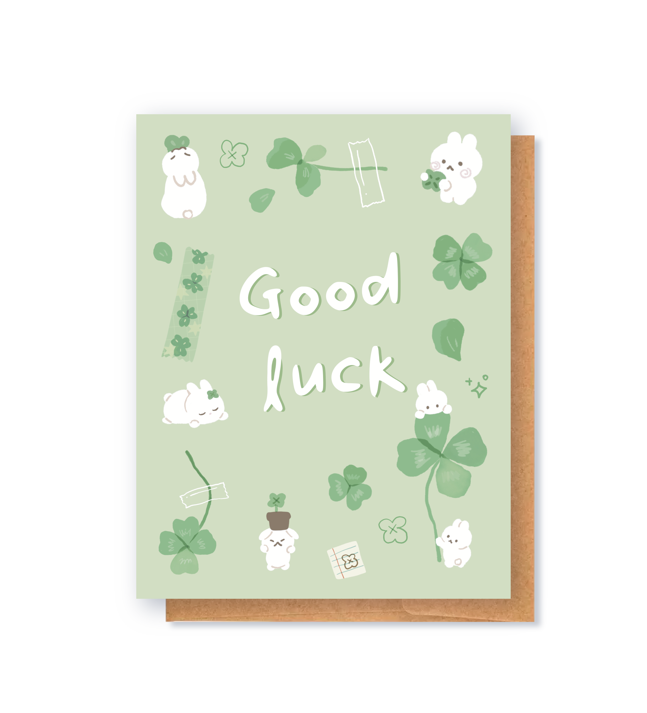 Good Luck Clover Greeting Card