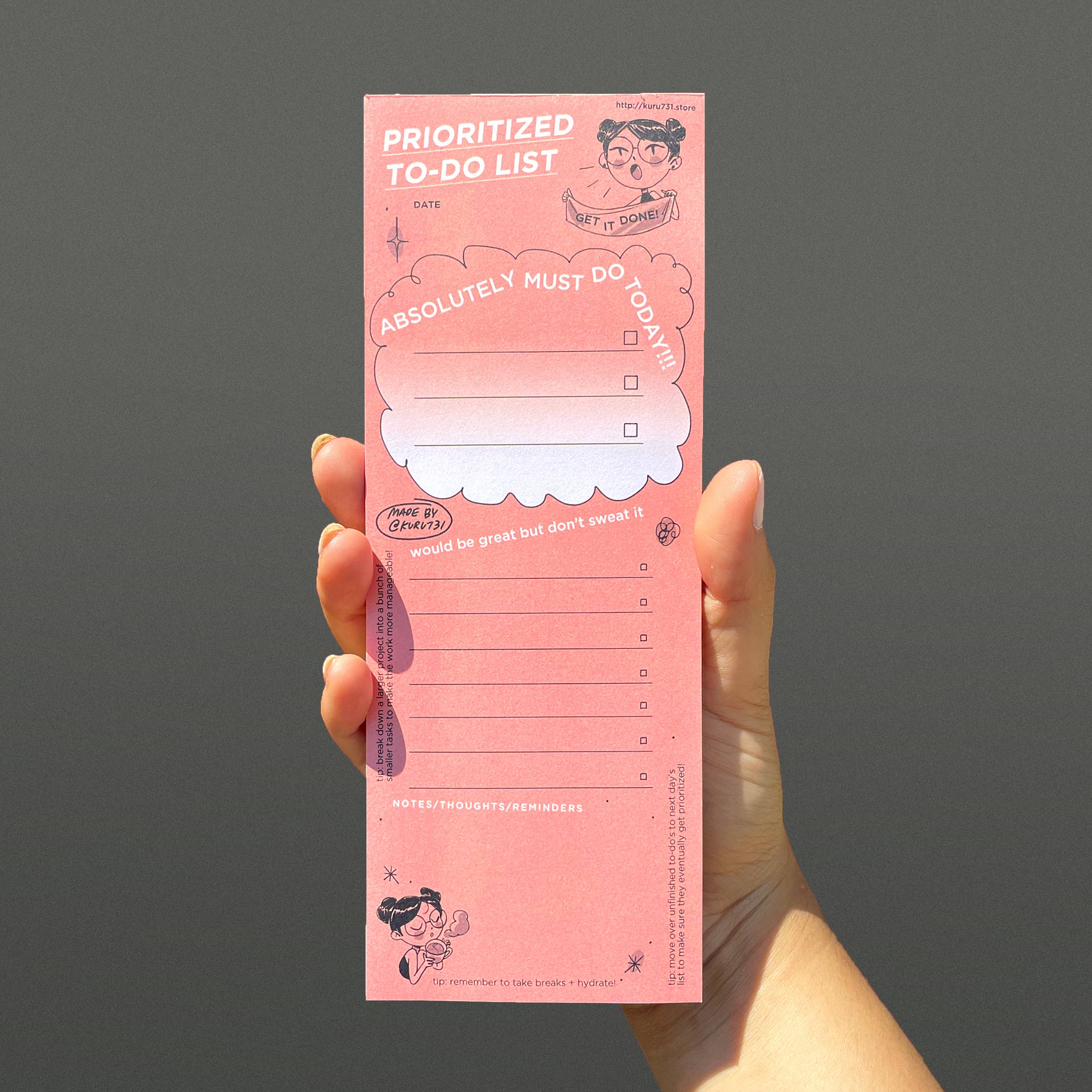 Prioritized To-Do List Notepad