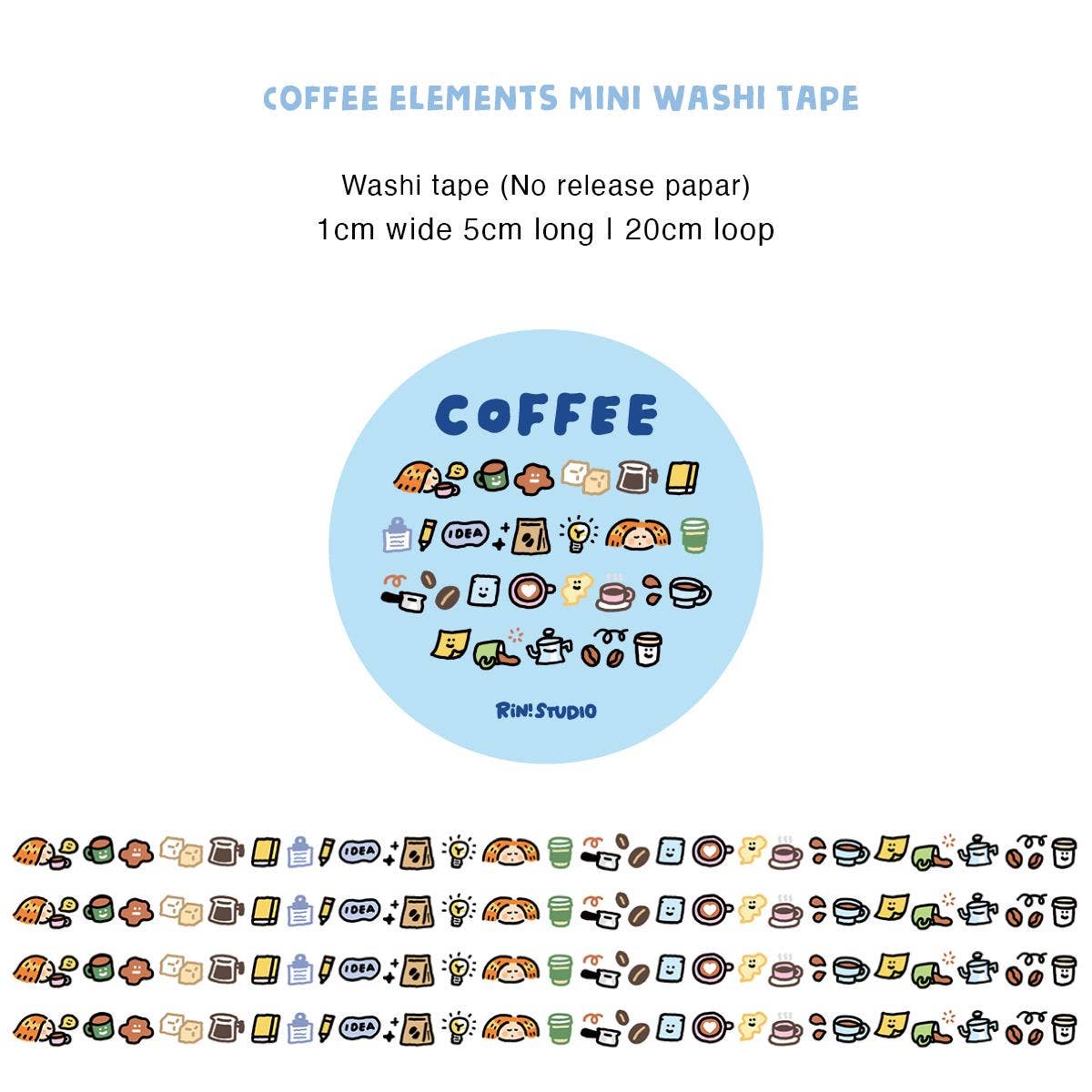 Coffee mini Washi Tape