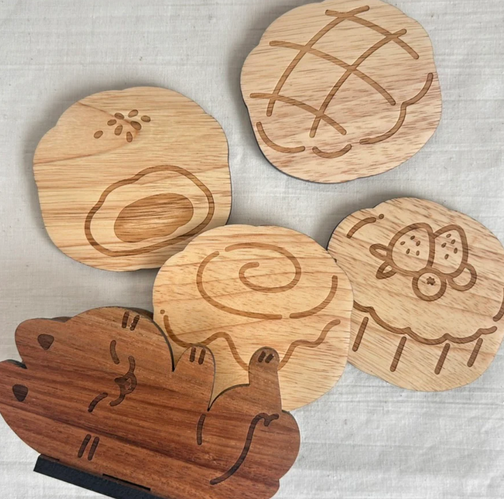 Wooden Coasters — Paws and Pastries