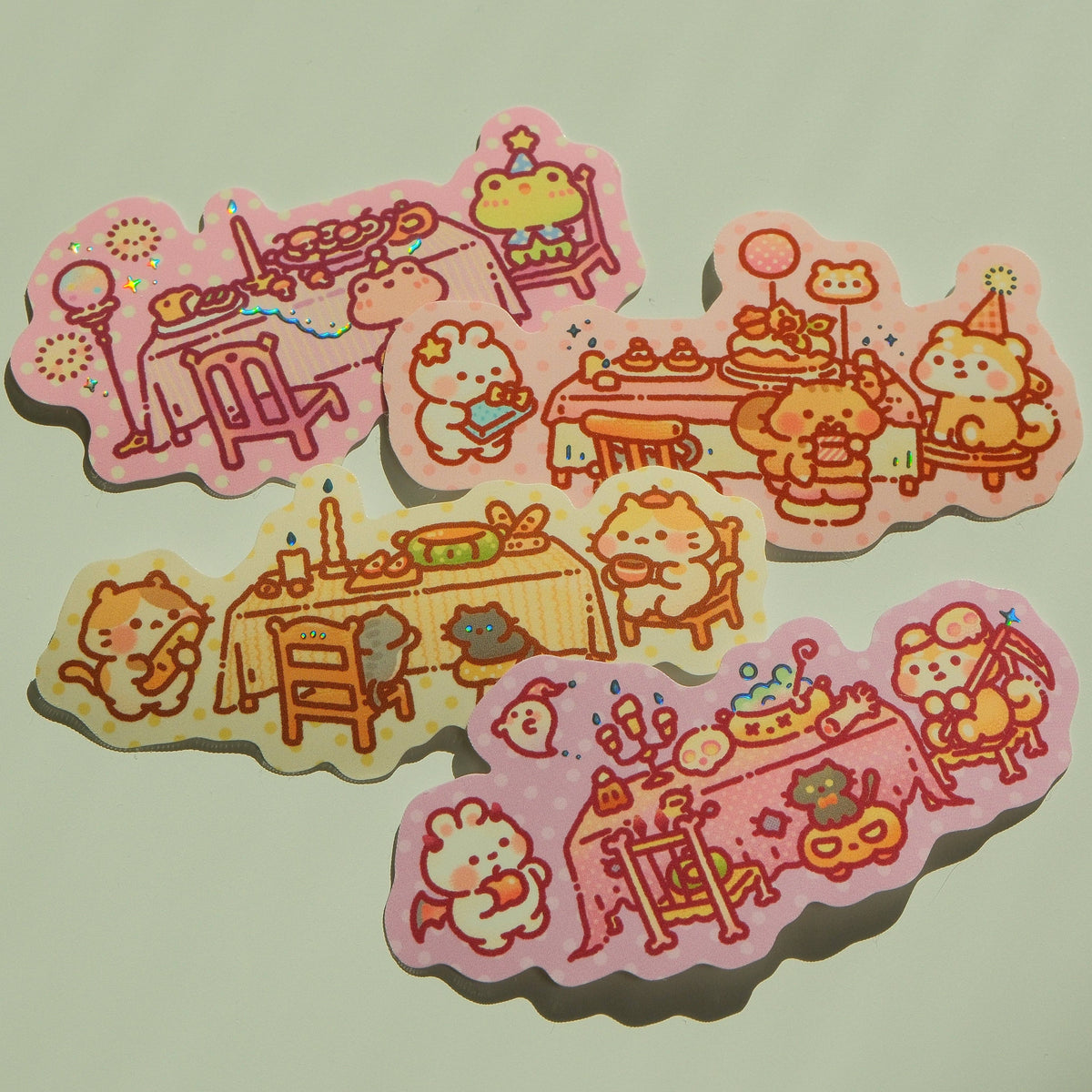 Halloween Party - Bunnie Island Dinner Table Series Foil Sticker