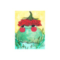 Mini Print - "Frog in Flower Hat" - 3x4"