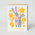 Mother's Day Bunnies Greeting Card by Fugu Fugu