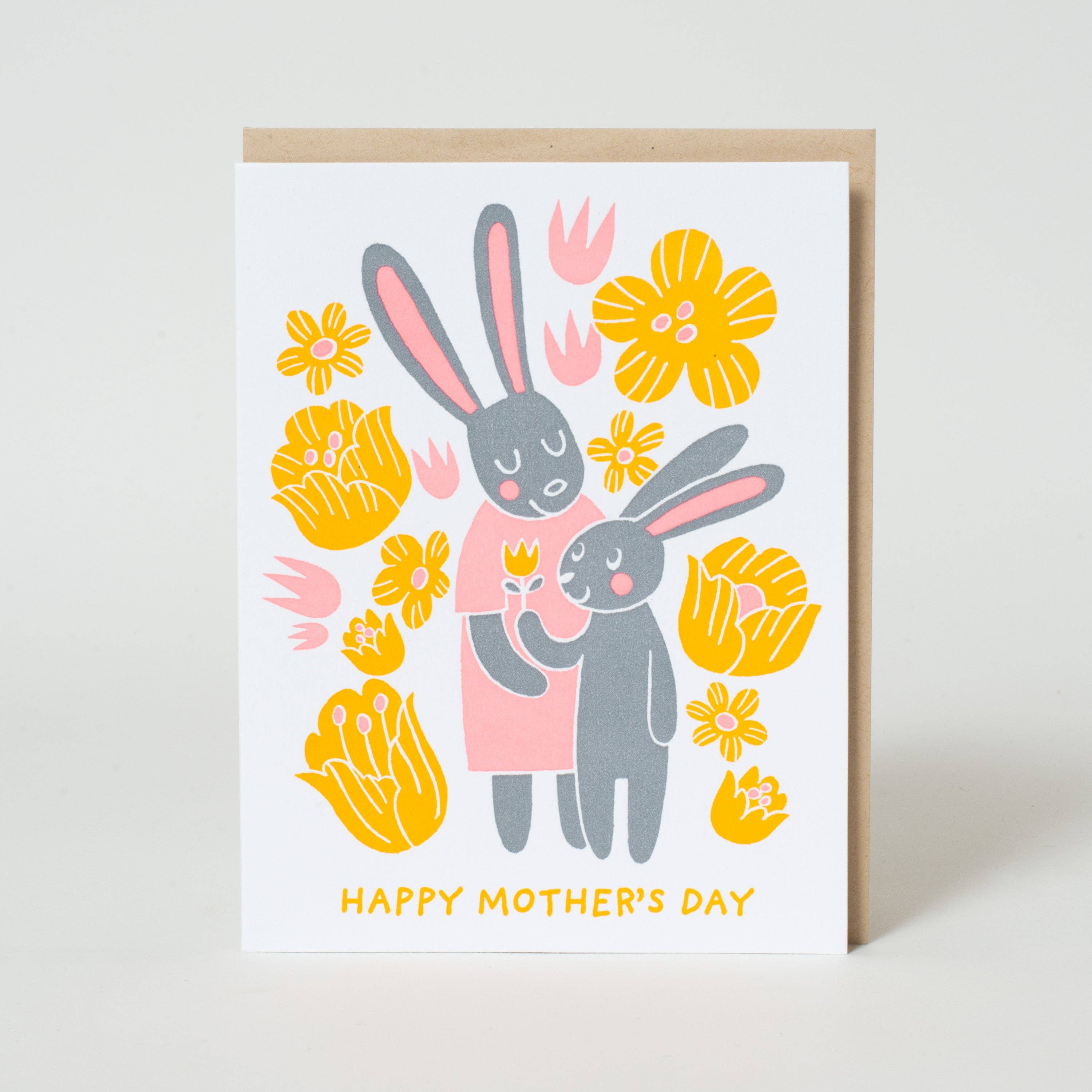 Mother's Day Bunnies Greeting Card by Fugu Fugu