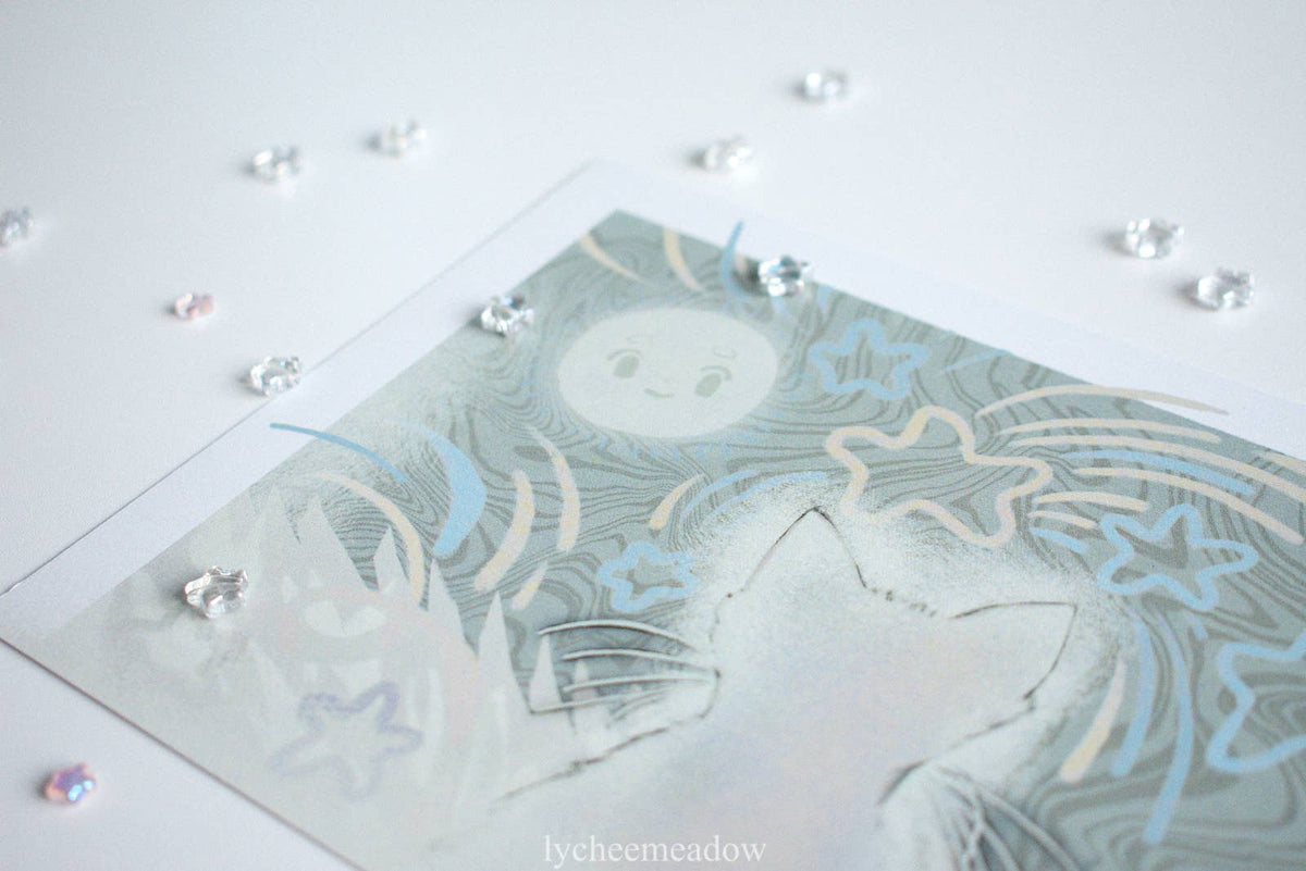 Starry Cat Print