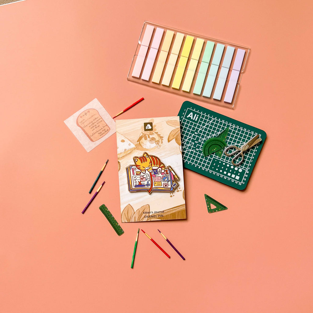 Enamel Pin - Kitten's Journal